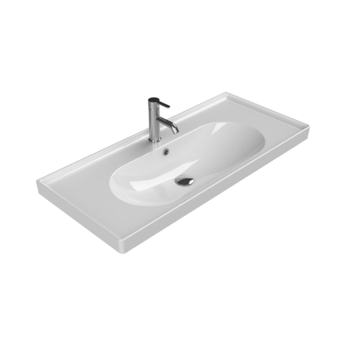 Turkuaz Arya 100 Cm Etajerli Lavabo 