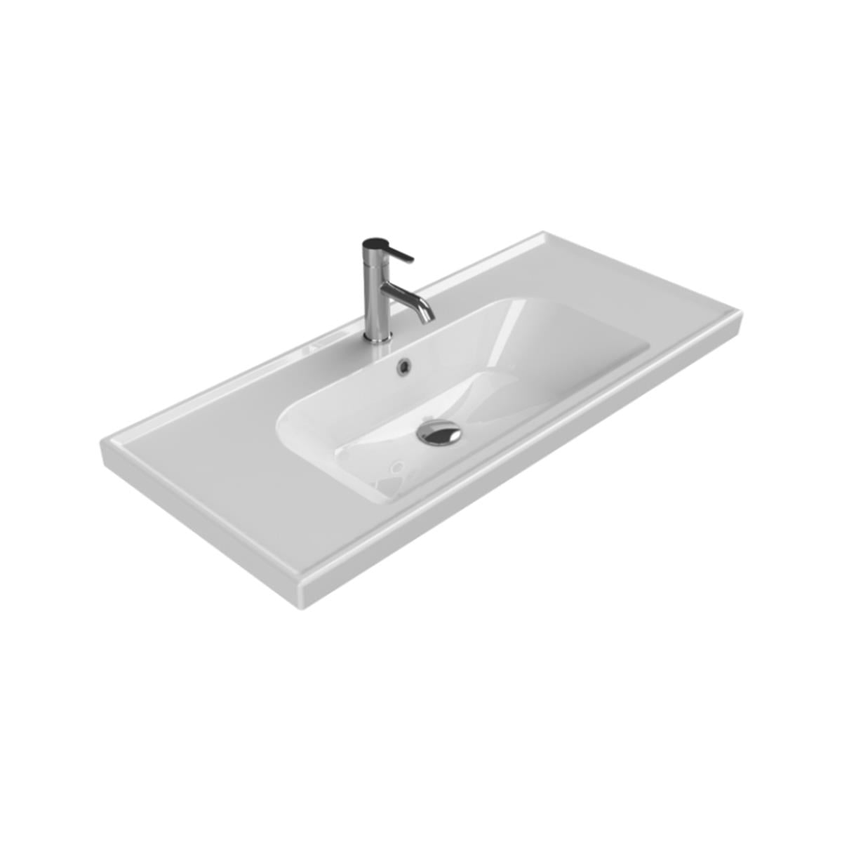 Turkuaz Frame 100 Cm Etajerli Lavabo