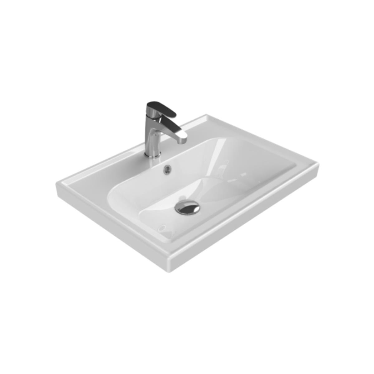 Turkuaz Frame 65 Cm Etajerli Lavabo