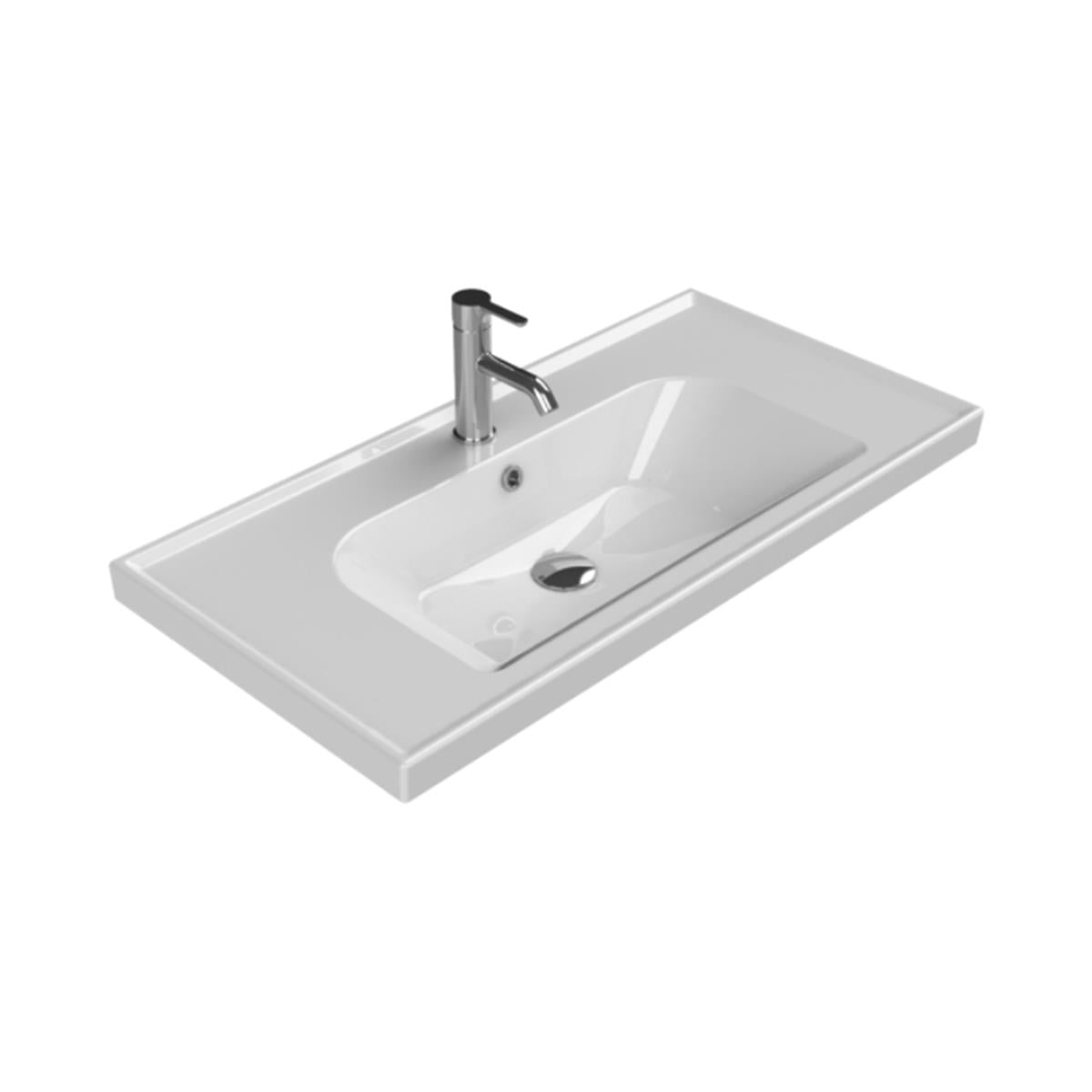 Turkuaz Frame 90 Cm Etajerli Lavabo