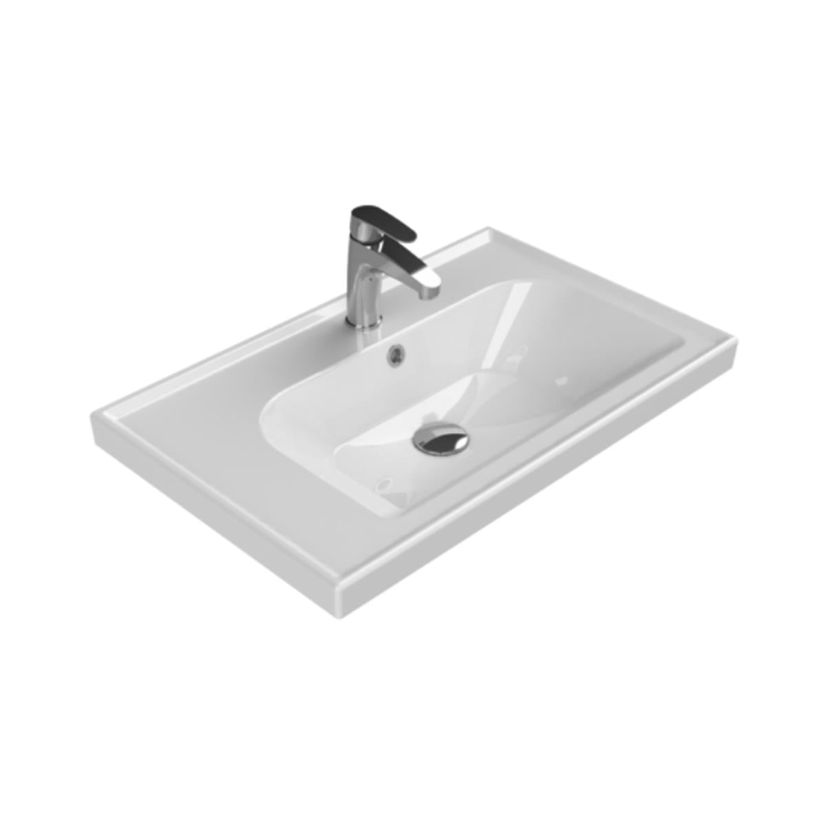 Turkuaz Frame 70 Cm Etajerli Lavabo