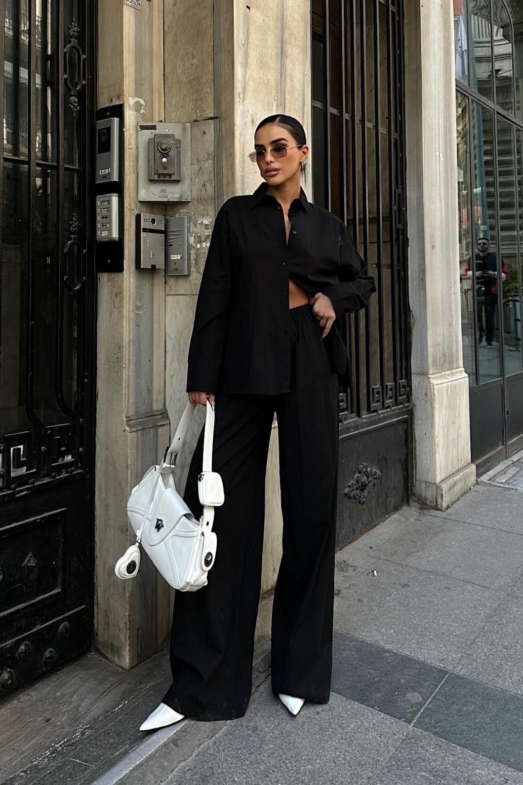 S4Y9733Adriana  Nakış Motifli Keten Takım 9733-08