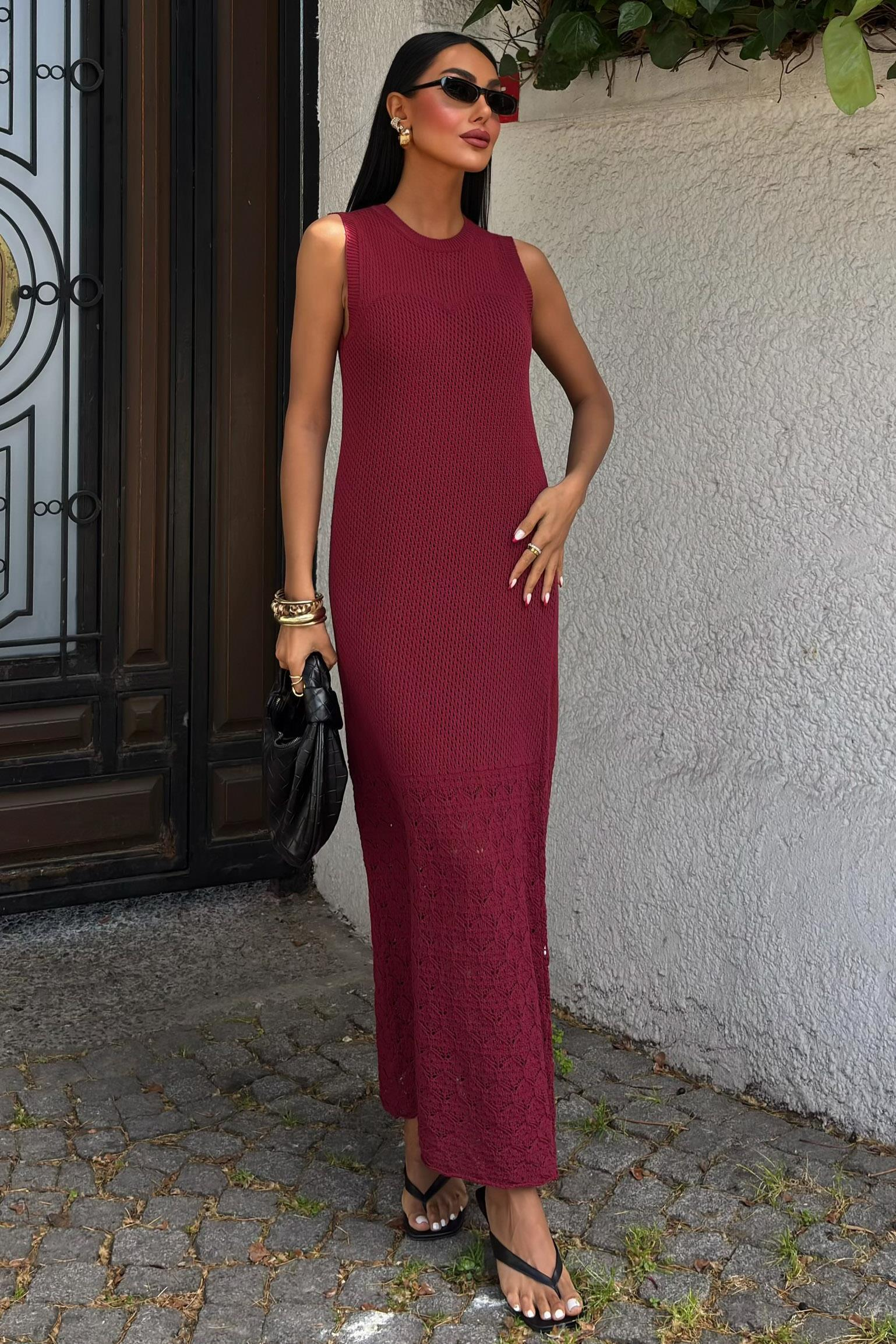 S5K2796Afro Ajurlu Maksi Elbise 2796
