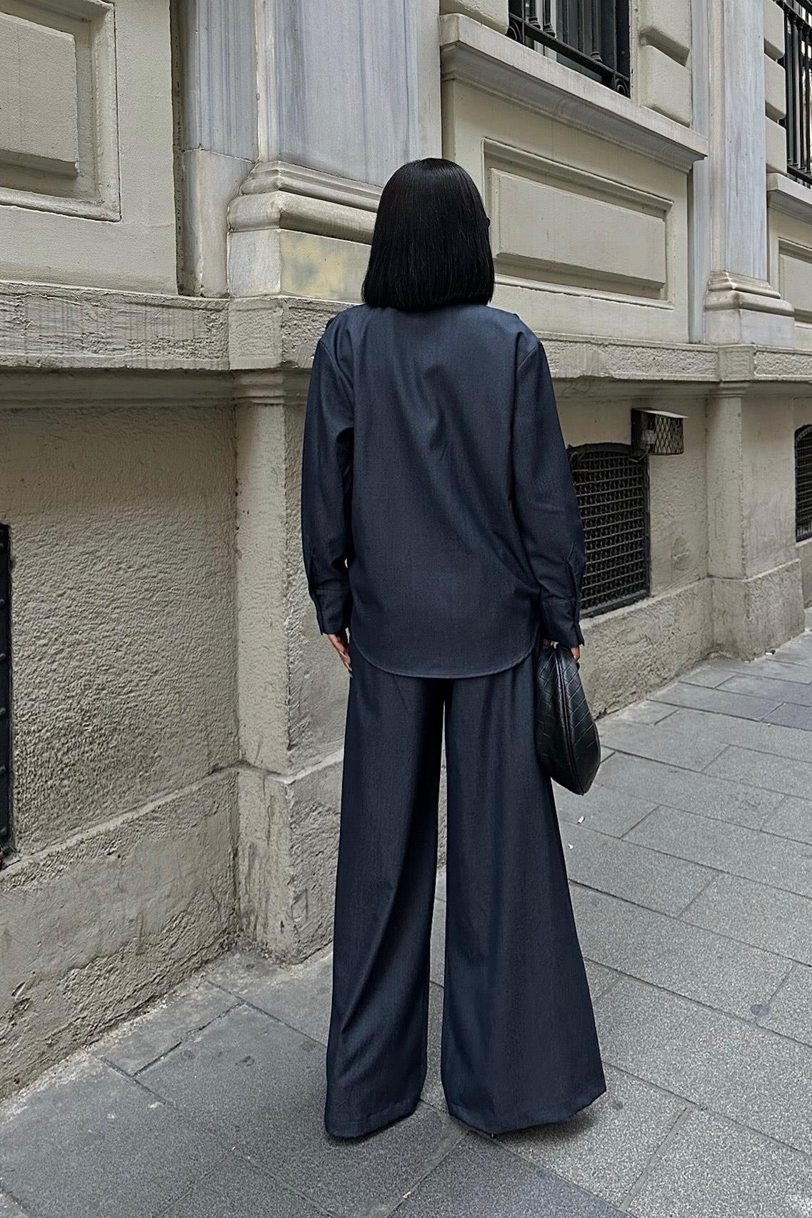 S5K9964Aleksandra Palazzo Pantolon Takım 9964