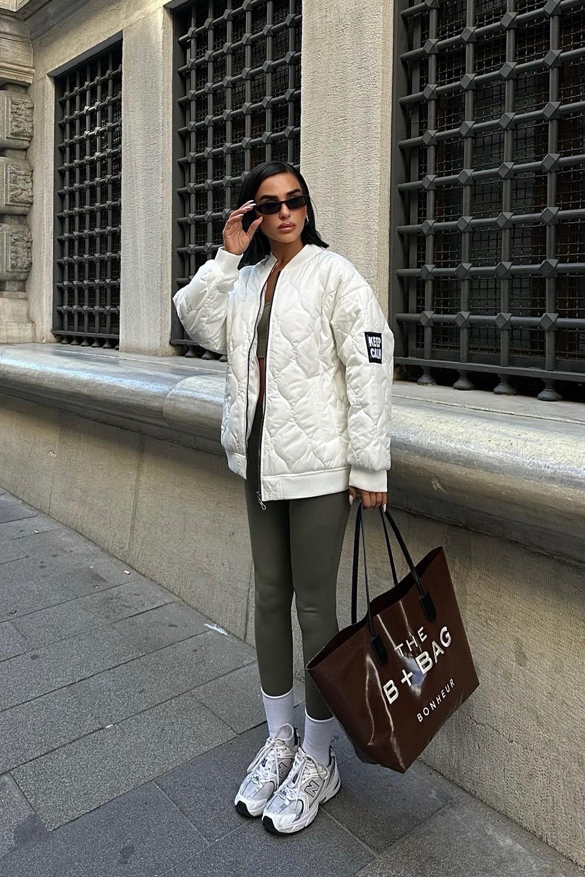 S5K7058Alisa Oversize Kapitone Bomber Ceket 7058 -08