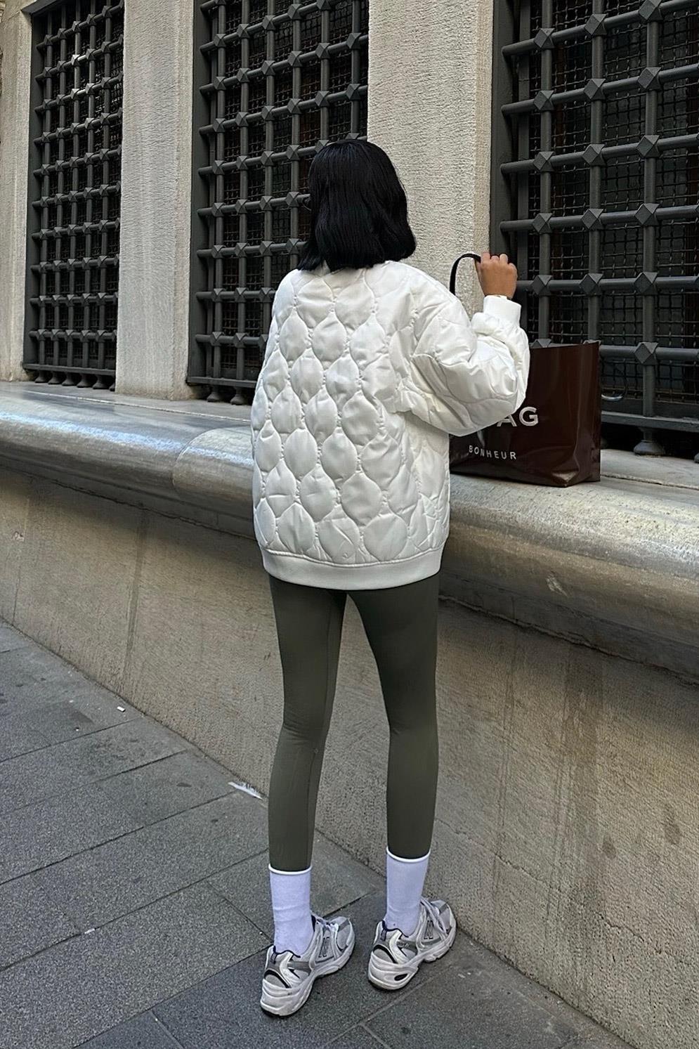 S5K7058Alisa Oversize Kapitone Bomber Ceket 7058 -08