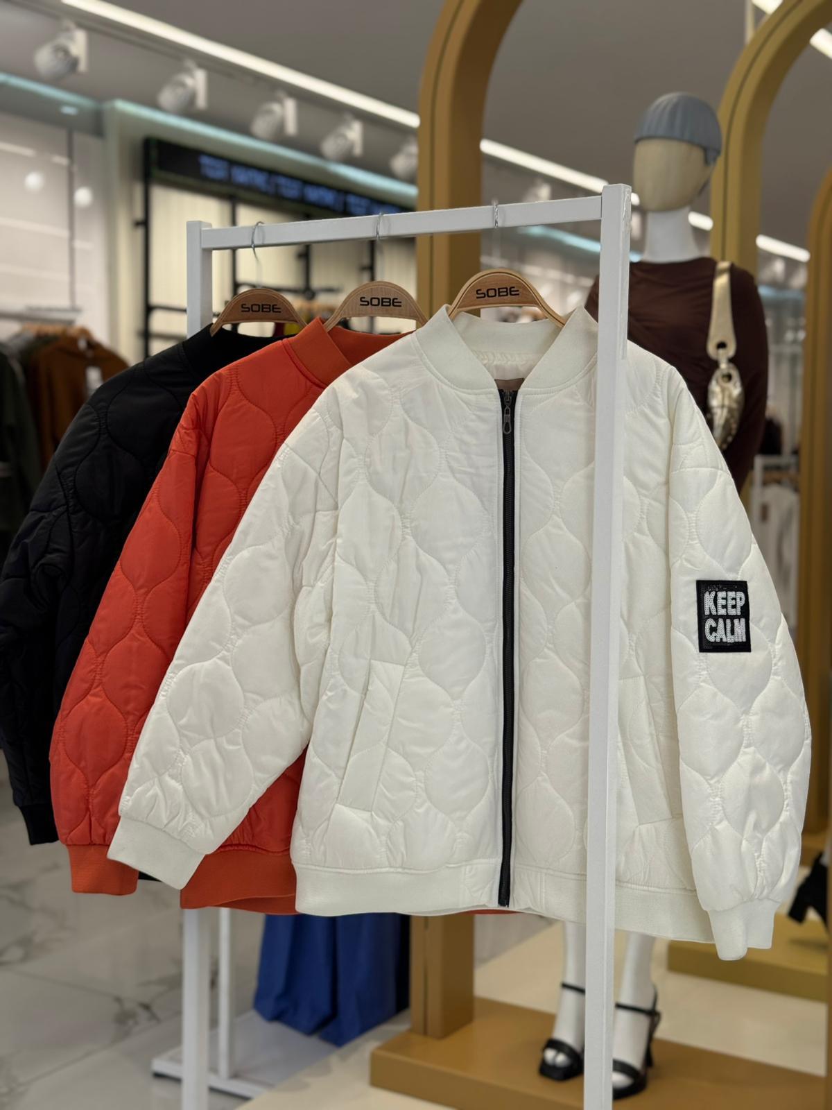S5K7058Alisa Oversize Kapitone Bomber Ceket 7058 -08