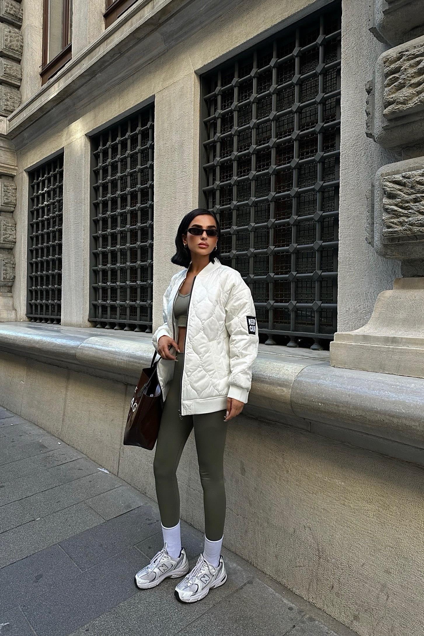 S5K7058Alisa Oversize Kapitone Bomber Ceket 7058 -08