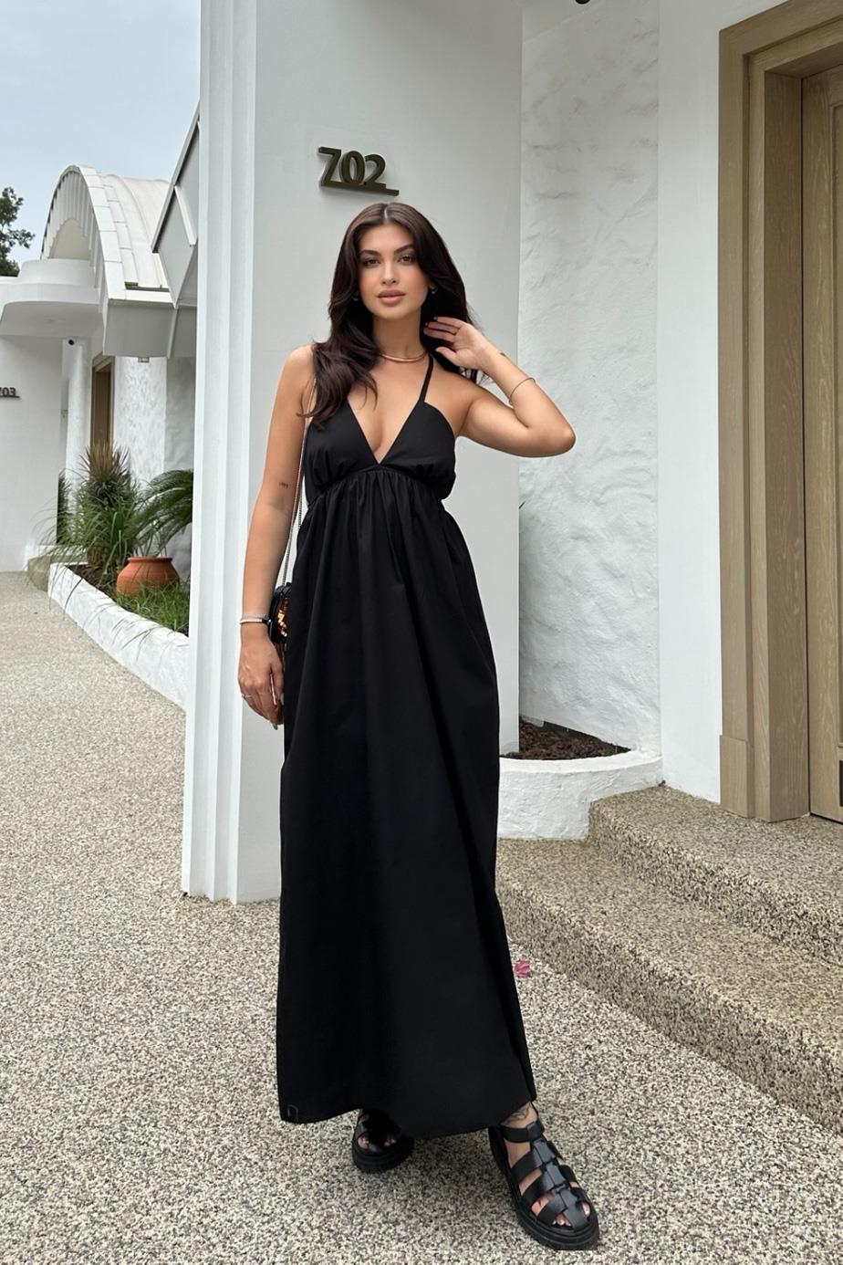 S4Y2611Amalia Sırt Dekolteli Elbise 2611-08