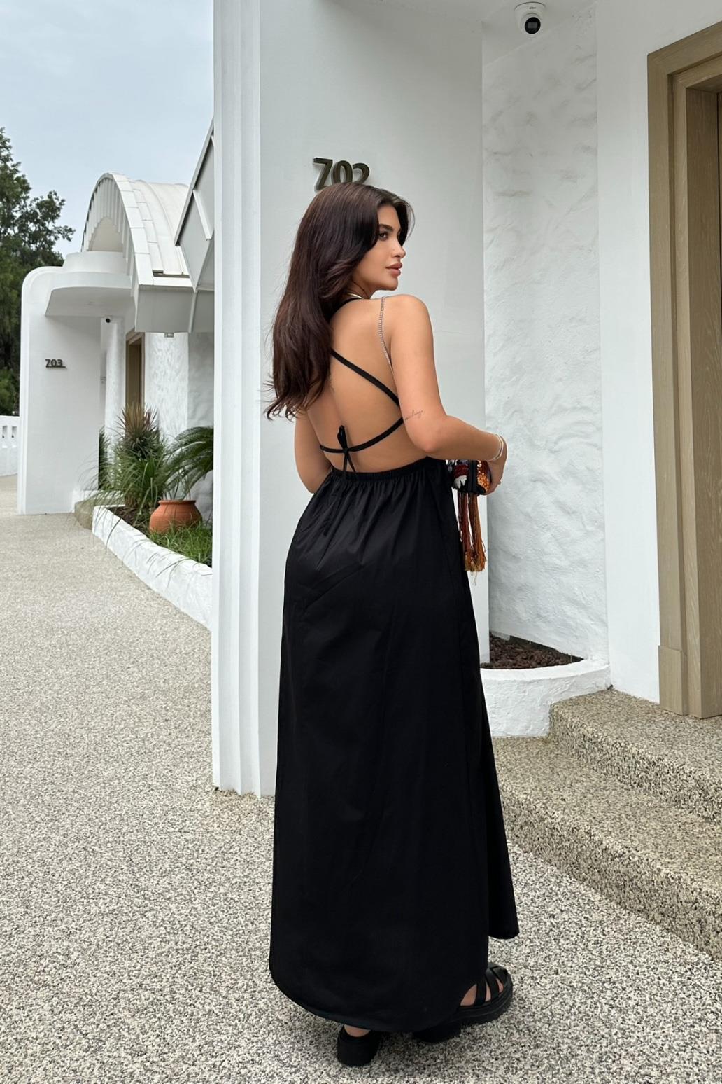 S4Y2611Amalia Sırt Dekolteli Elbise 2611-08