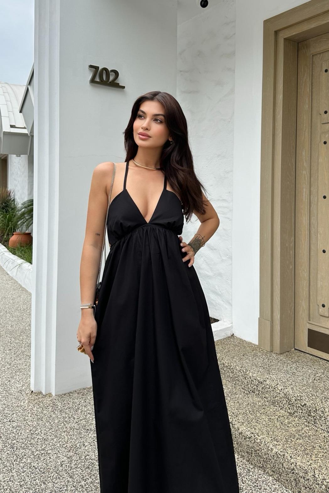 S4Y2611Amalia Sırt Dekolteli Elbise 2611-08