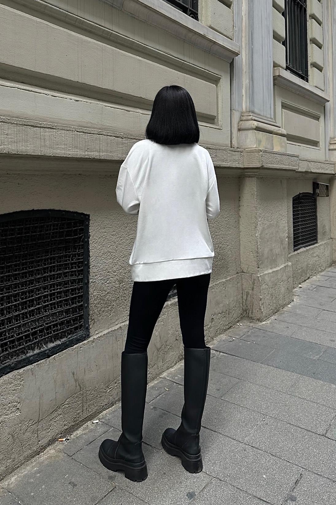 S5K8048Angelina Metalize Sarkaçlı Sweatshirt 8048 -08
