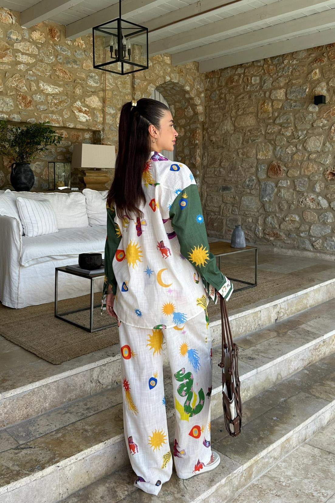 S4Y9869Antonia Desenli Keten Takım 9869