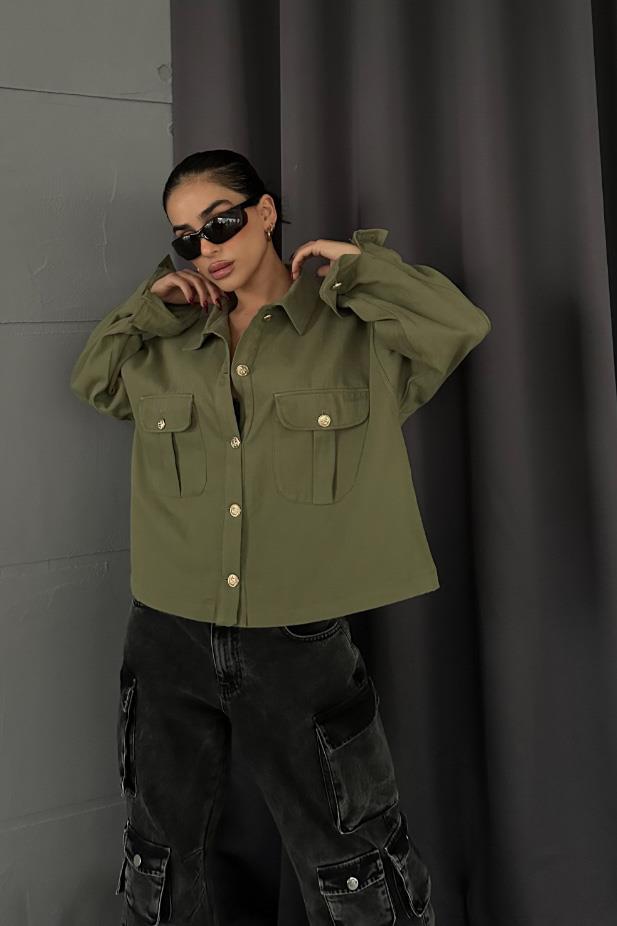 S4K6063Anya Oversize Gabardin Ceket 6063-8