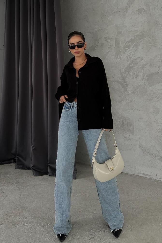 S4K6063Anya Oversize Gabardin Ceket 6063-8