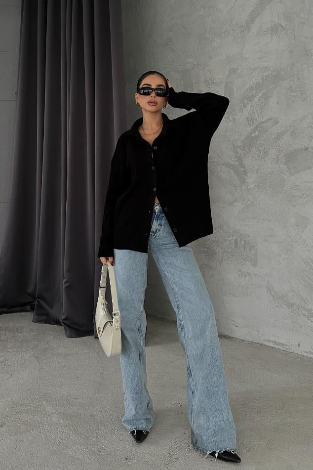 S4K6063Anya Oversize Gabardin Ceket 6063-8