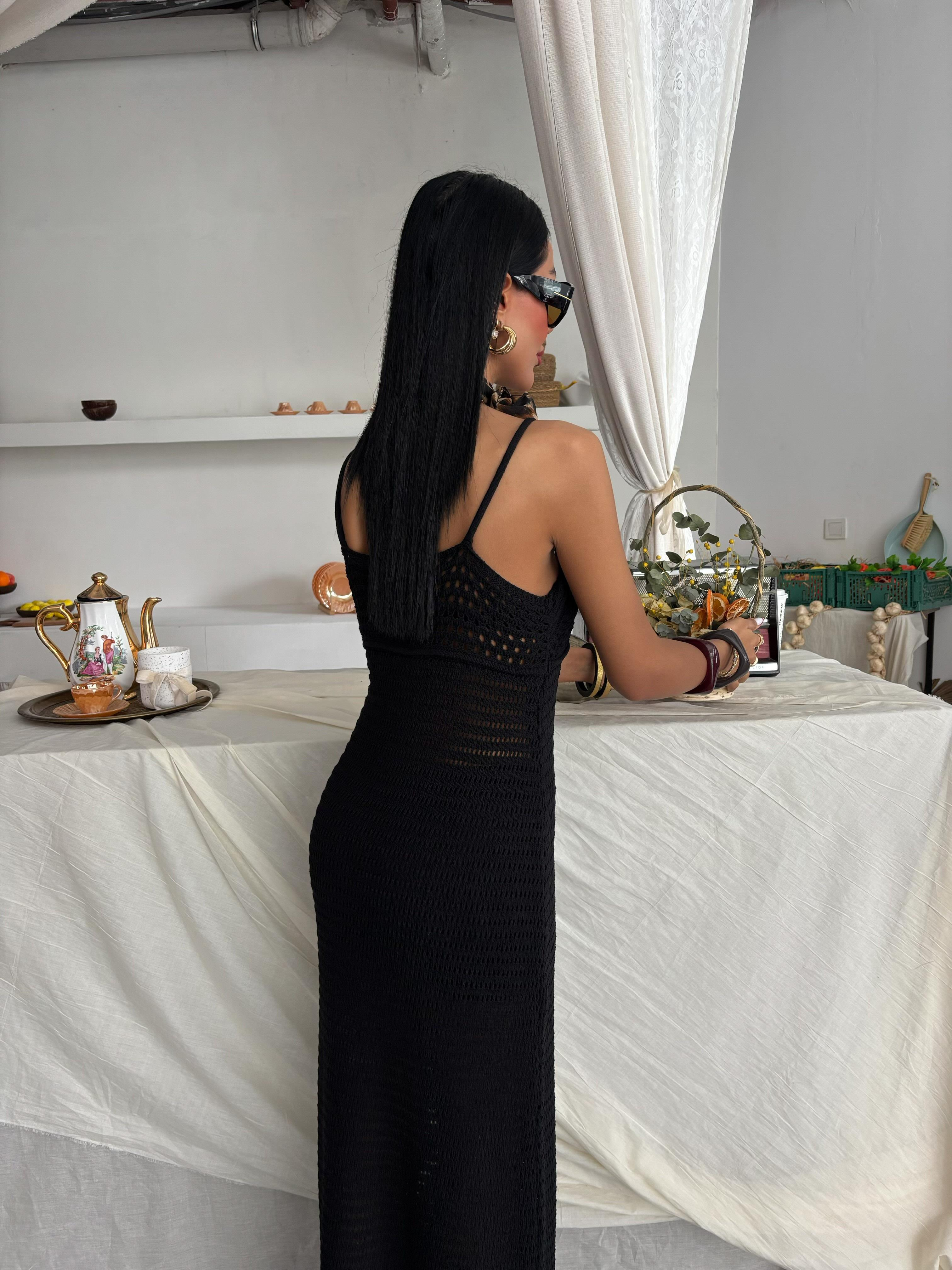 S4Y2773Artesmis Askılı Ajurlu Elbise 2773