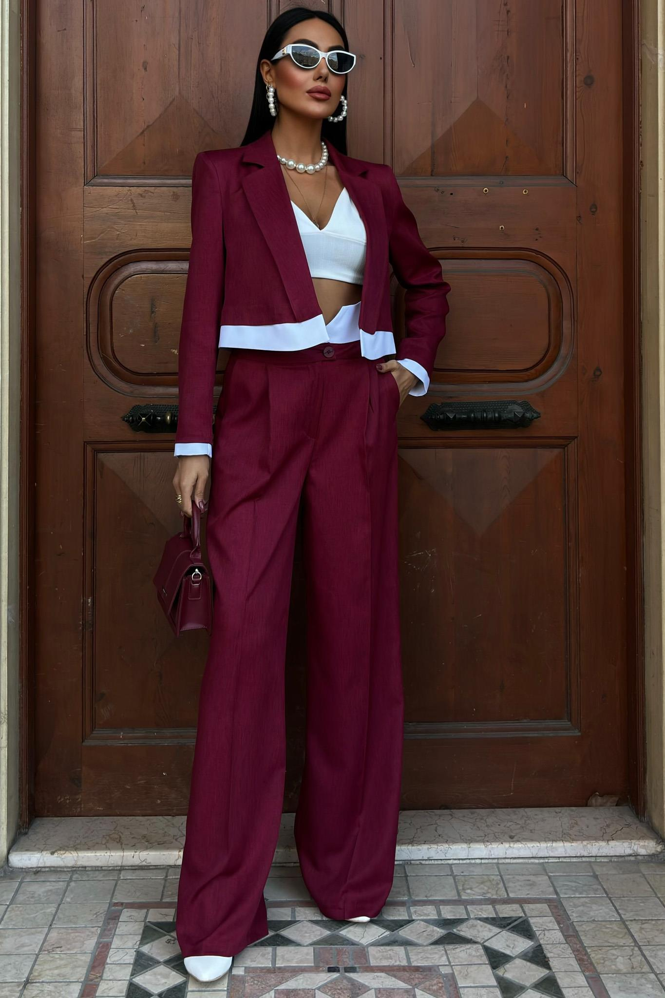 S5Y10106Audrey Crop Ceket Takım 10106