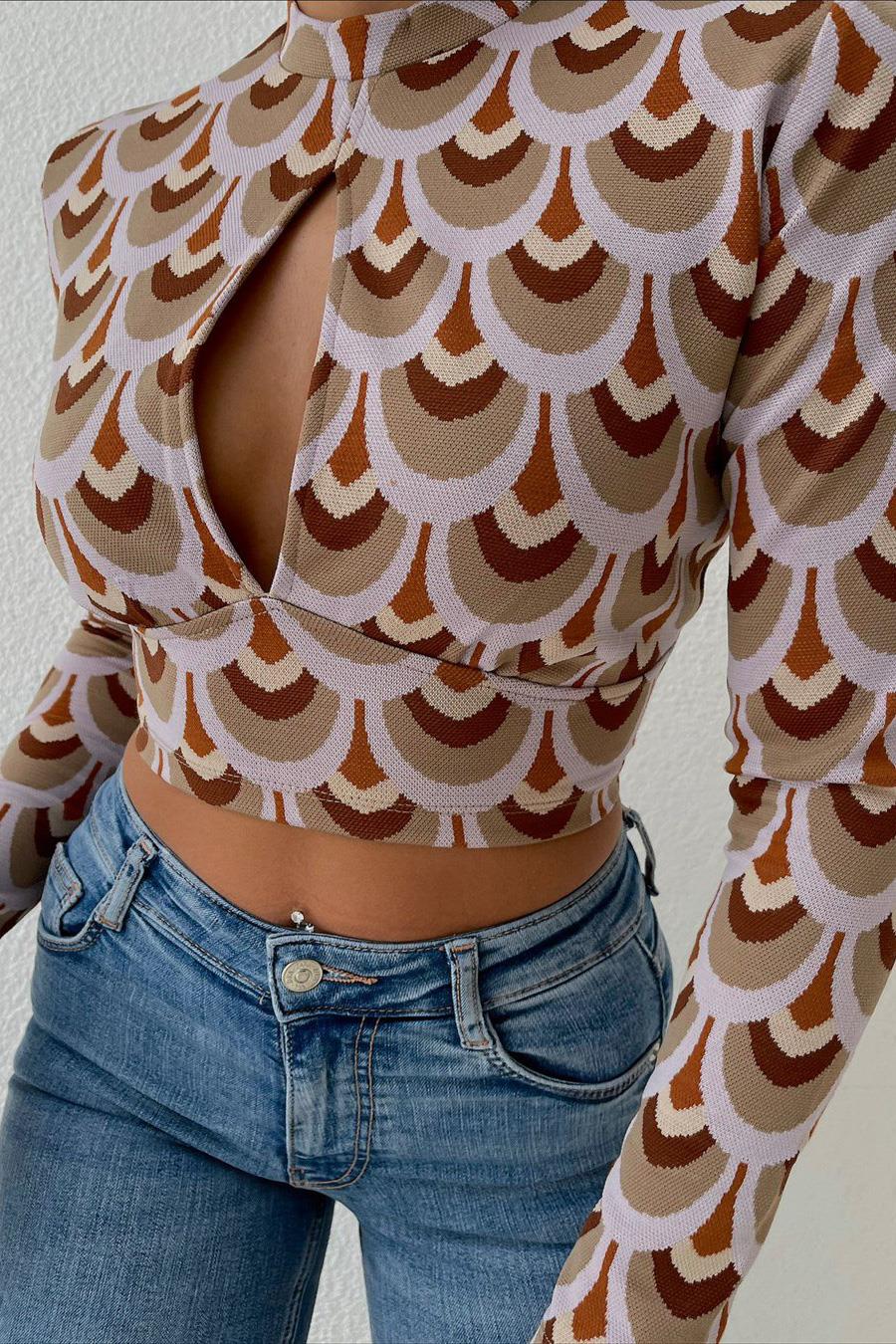 S2Y3018Autumn Cut Out Bluz 3018-08
