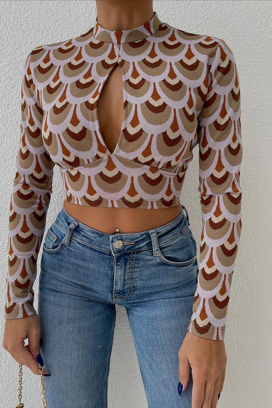 S2Y3018Autumn Cut Out Bluz 3018-08
