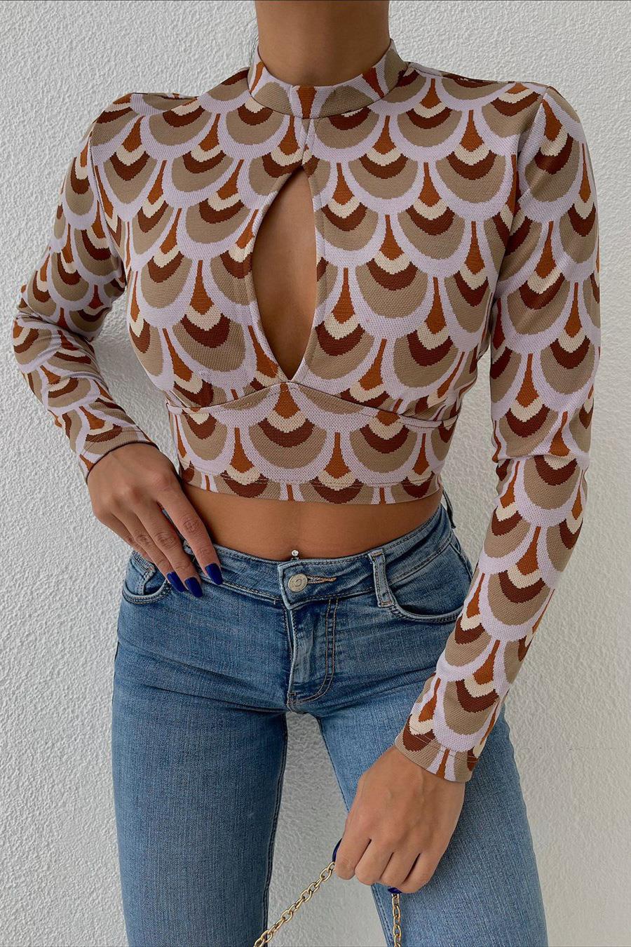 S2Y3018Autumn Cut Out Bluz 3018-08