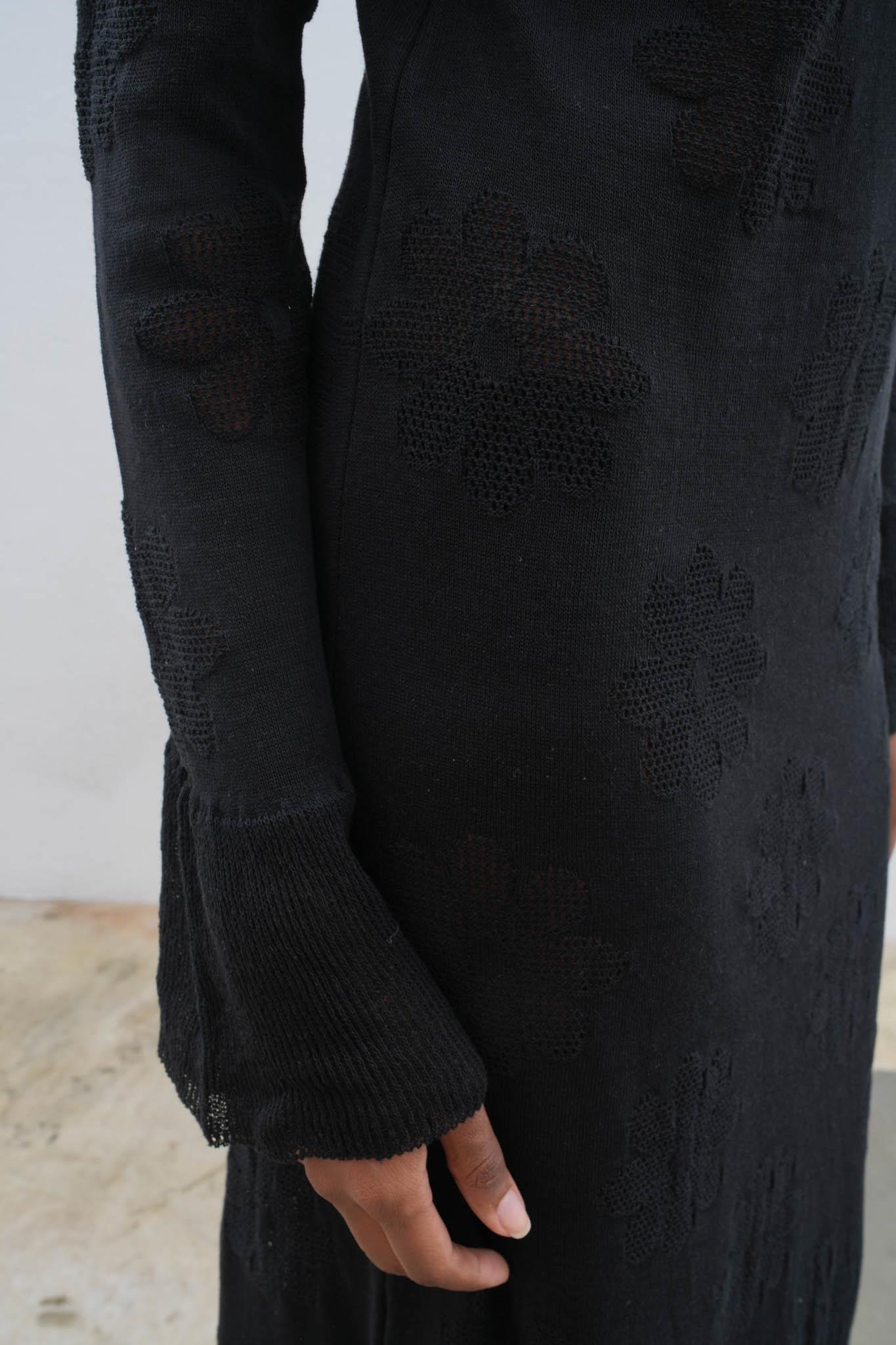 S5K2793Belen Çiçek Desenli Maxi Boy Elbise 2793