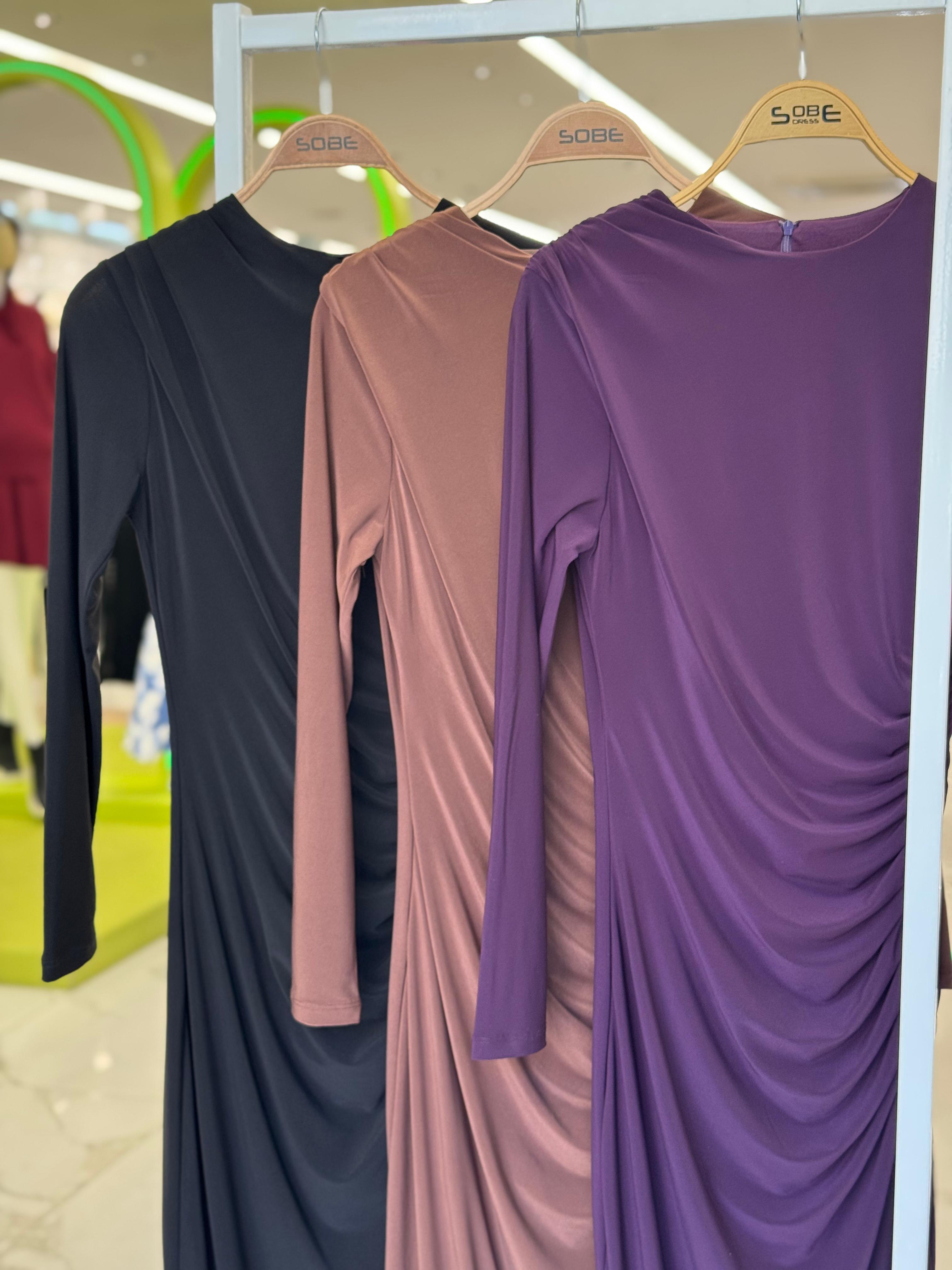S6K2914فستان ساندي بخصر منسدل 2914