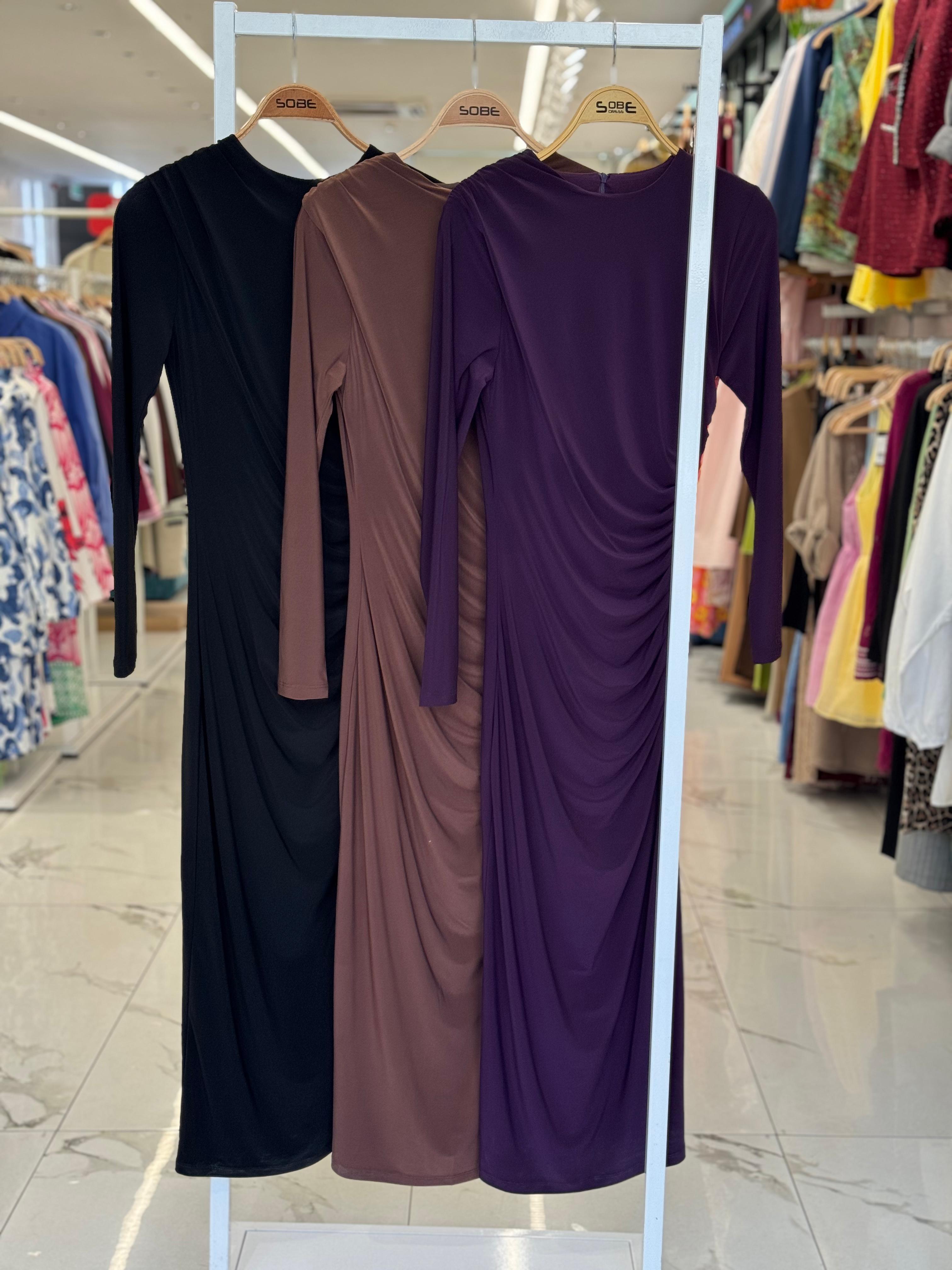 S6K2914فستان ساندي بخصر منسدل 2914