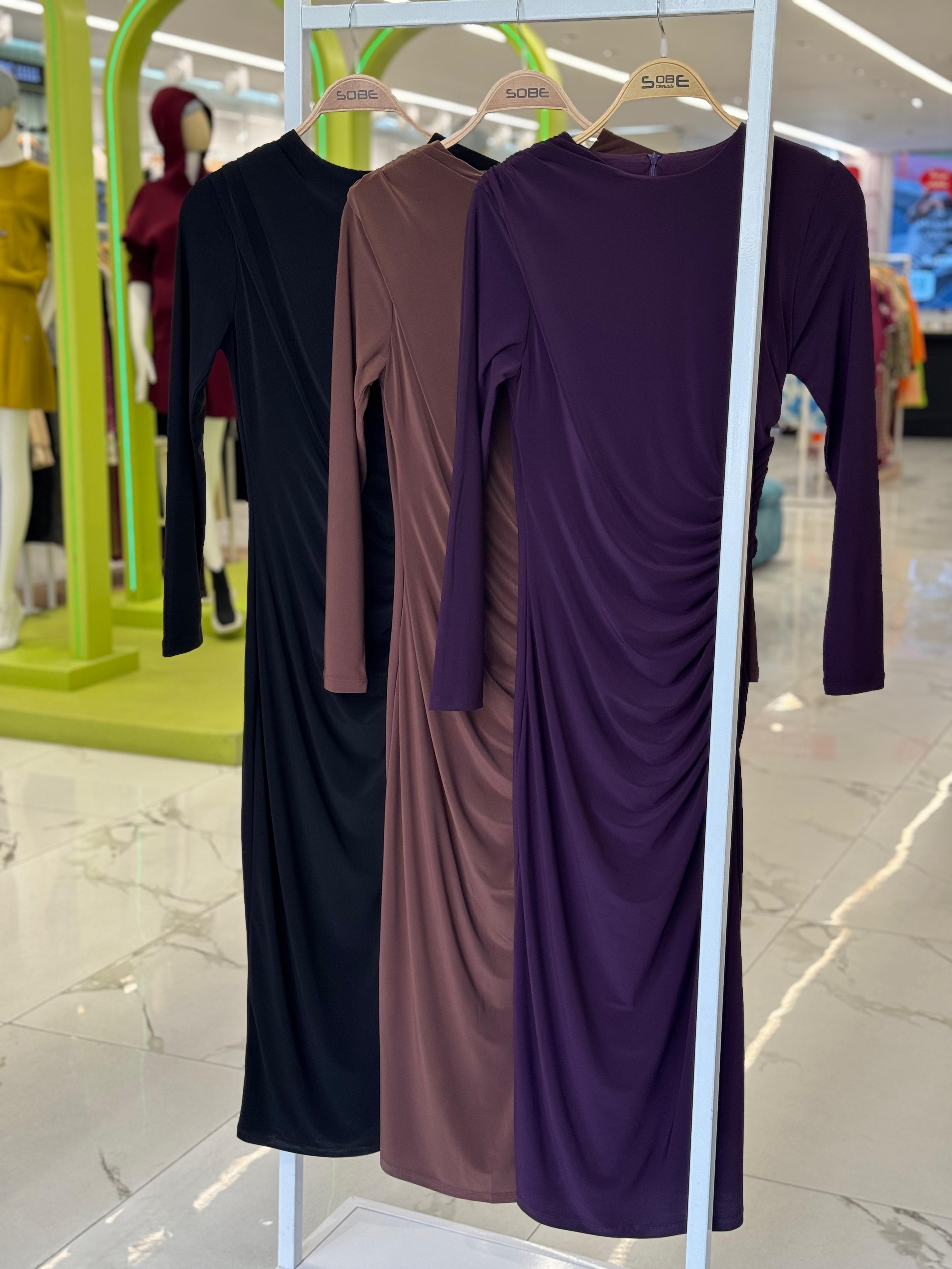 S6K2914فستان ساندي بخصر منسدل 2914