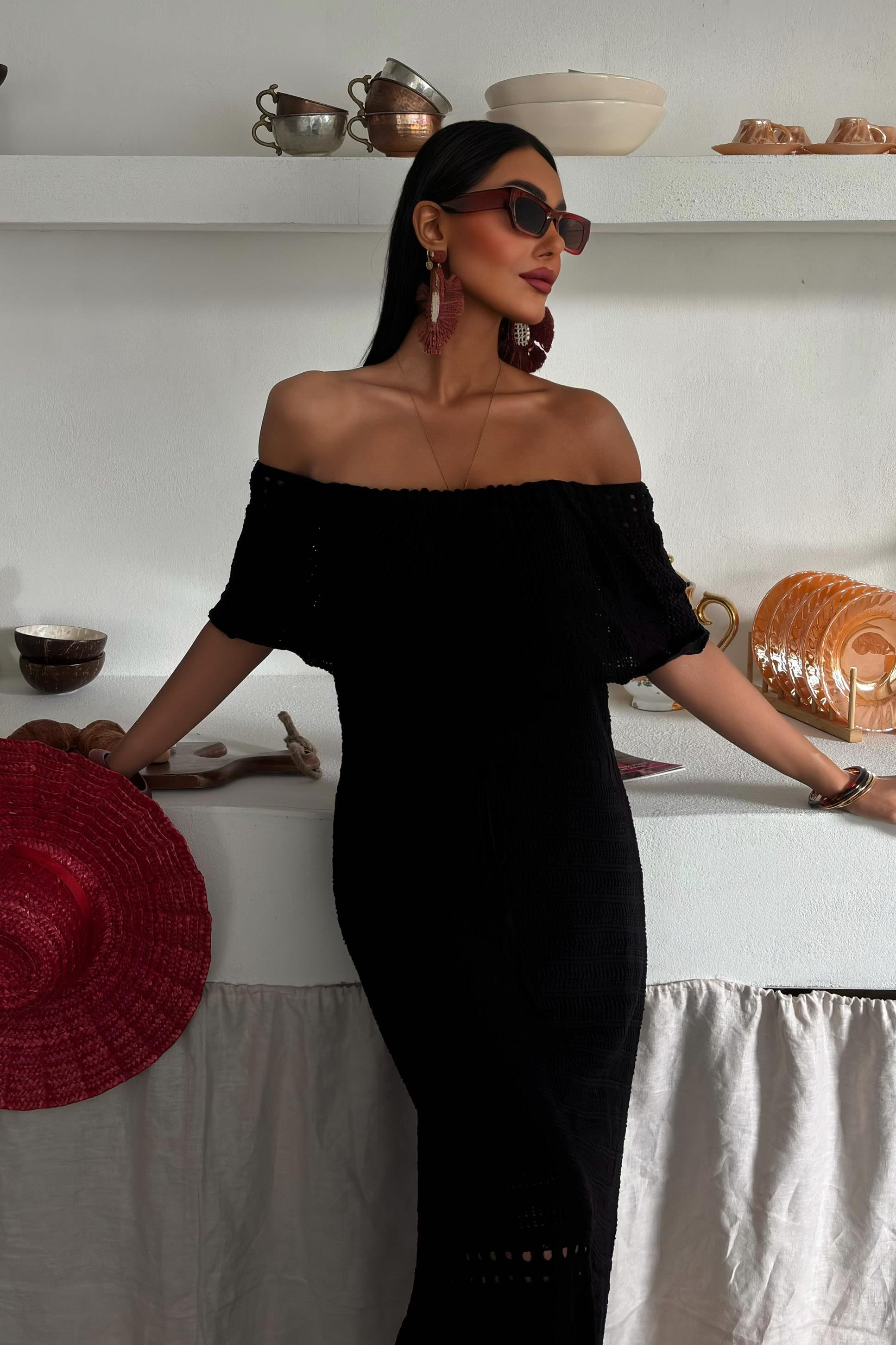 S4Y2713Bella Openwork Strapless Dress 2713-0025