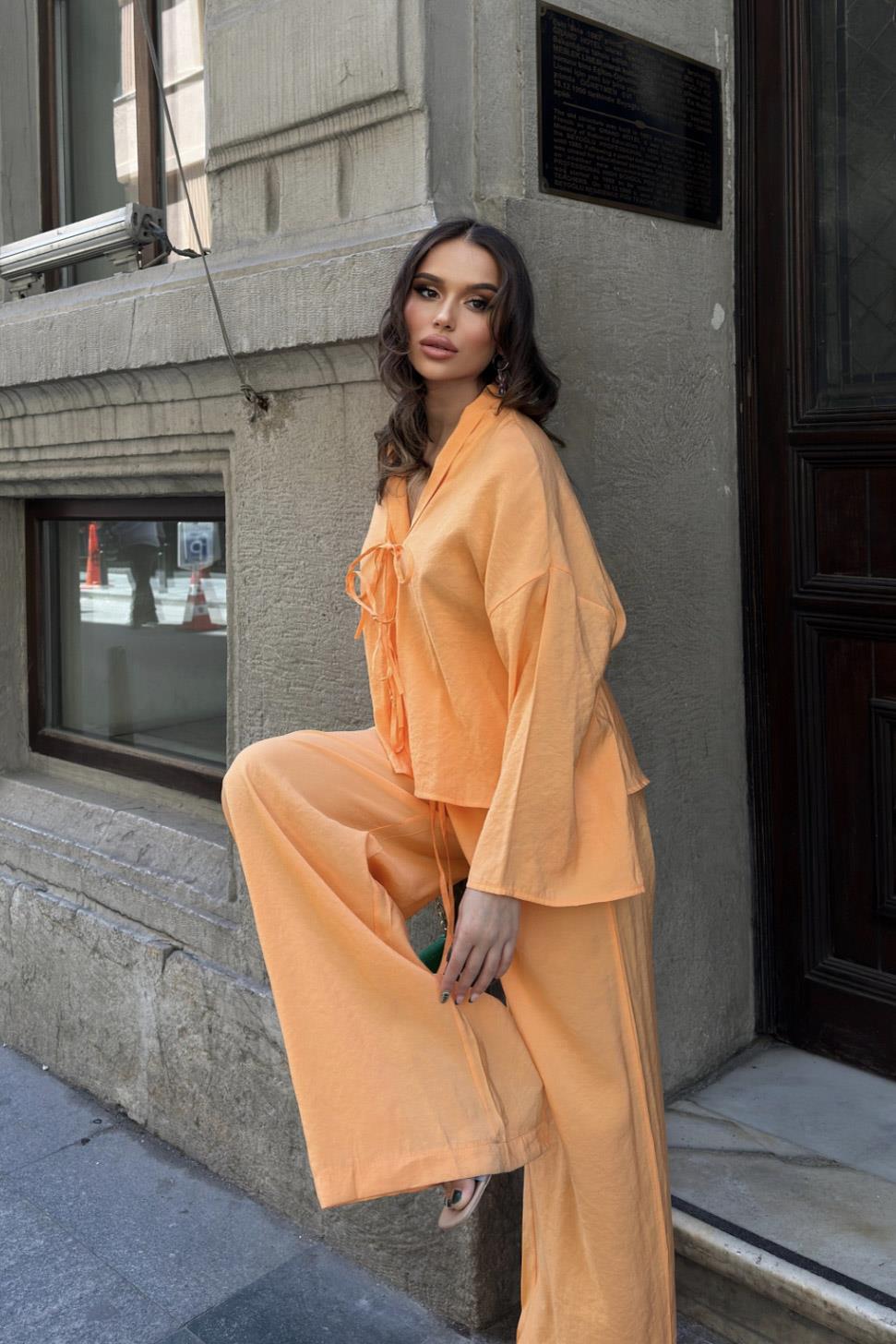 S4Y9852Blanca Plazzo Pantolon Takım 9852