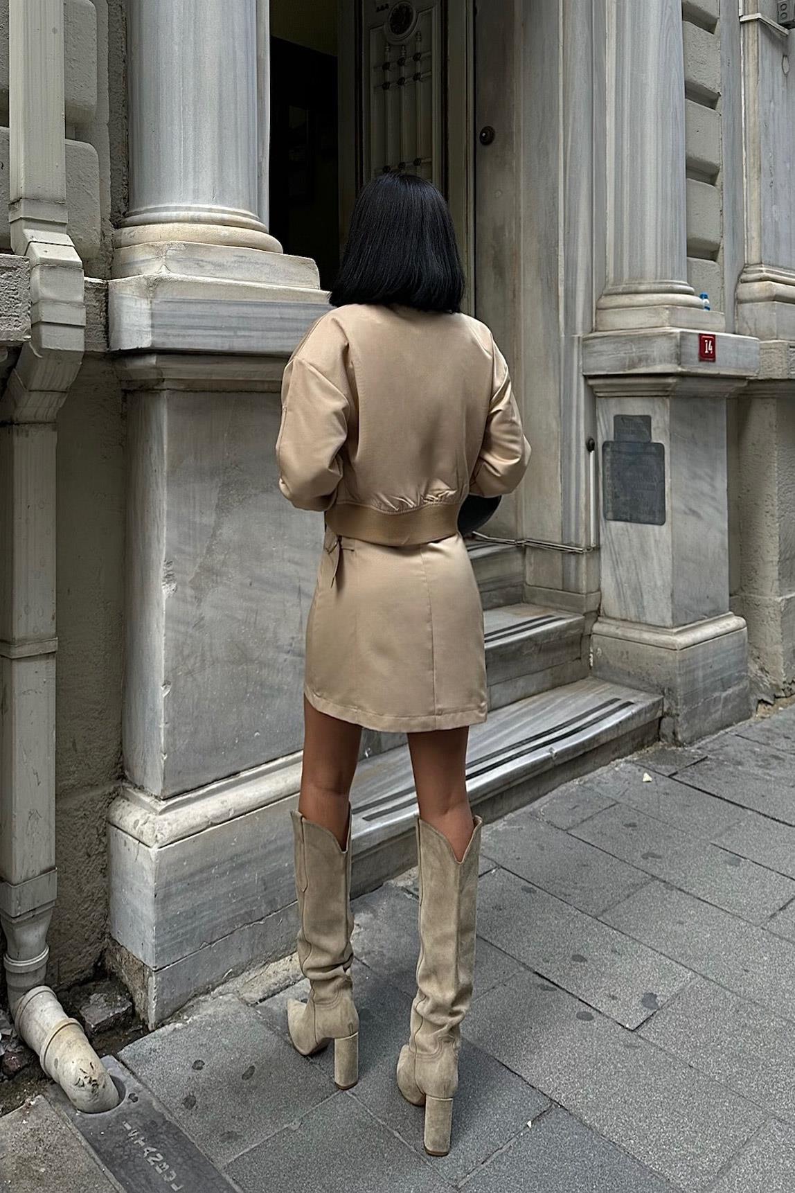 S5K9941Brooke Ribanalı Mini Etek Takım 9941