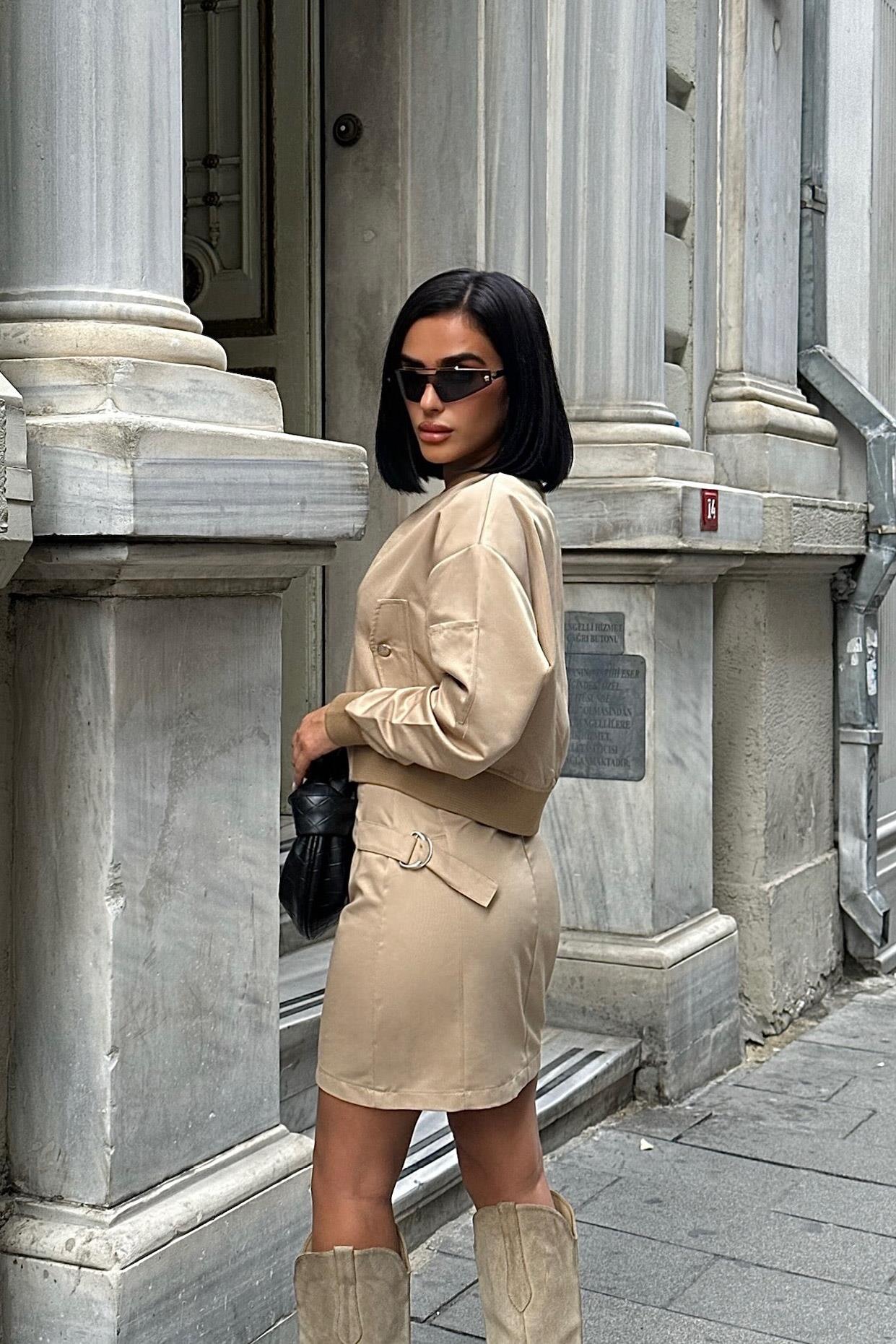 S5K9941Brooke Ribanalı Mini Etek Takım 9941