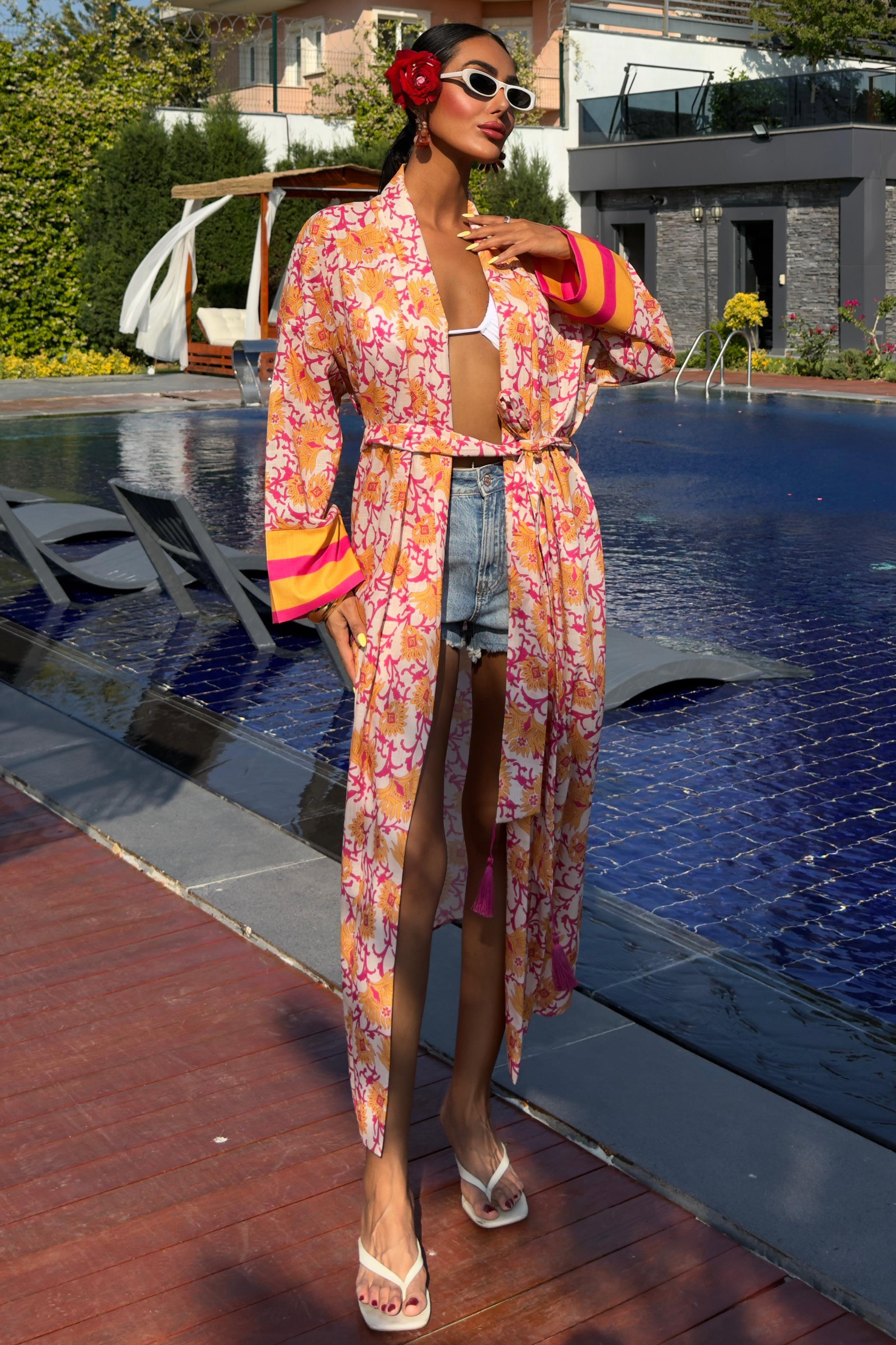 S4Y5157Camilla Linen Kimono 5157-08