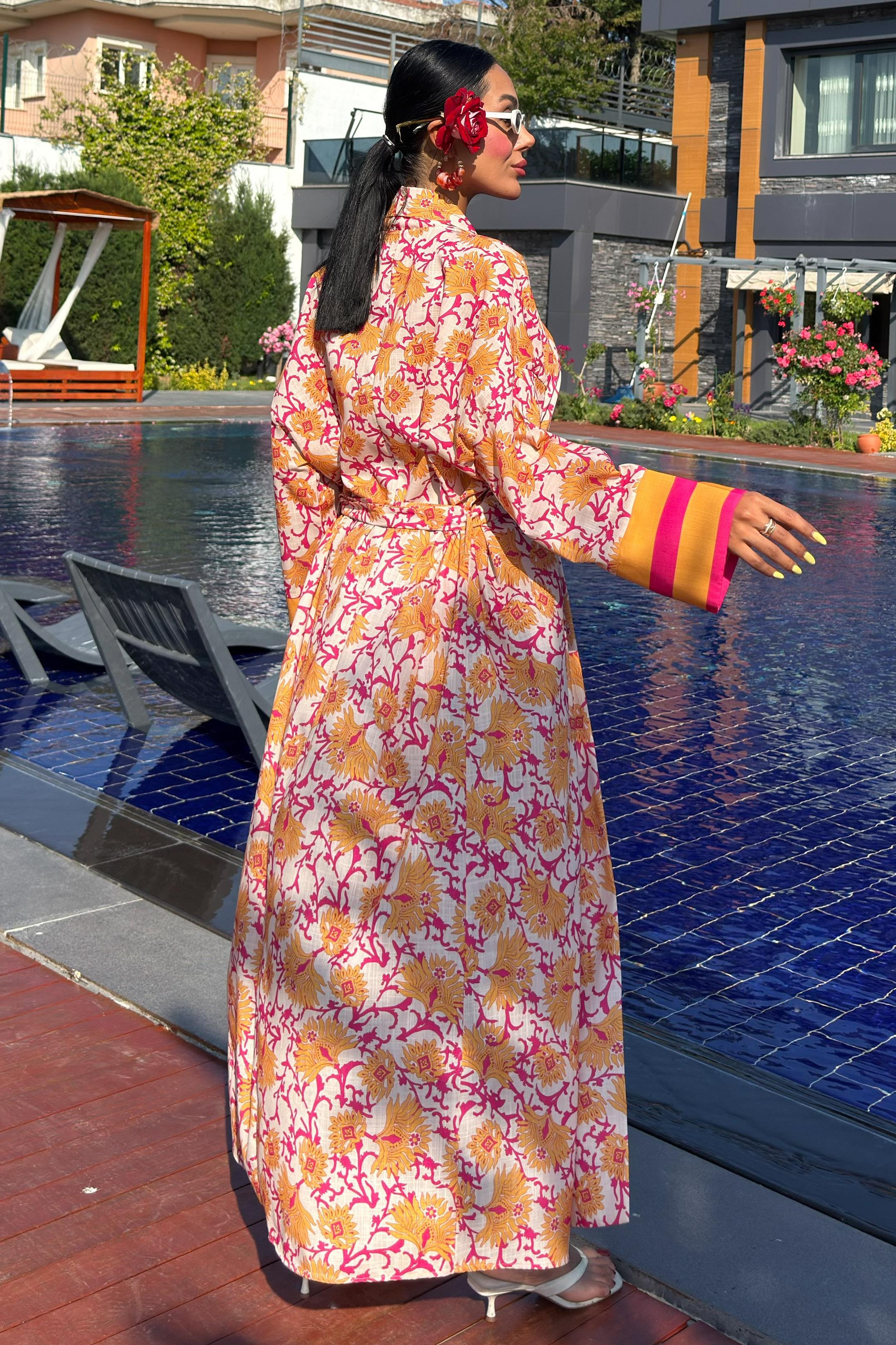 S4Y5157Camilla Linen Kimono 5157-08