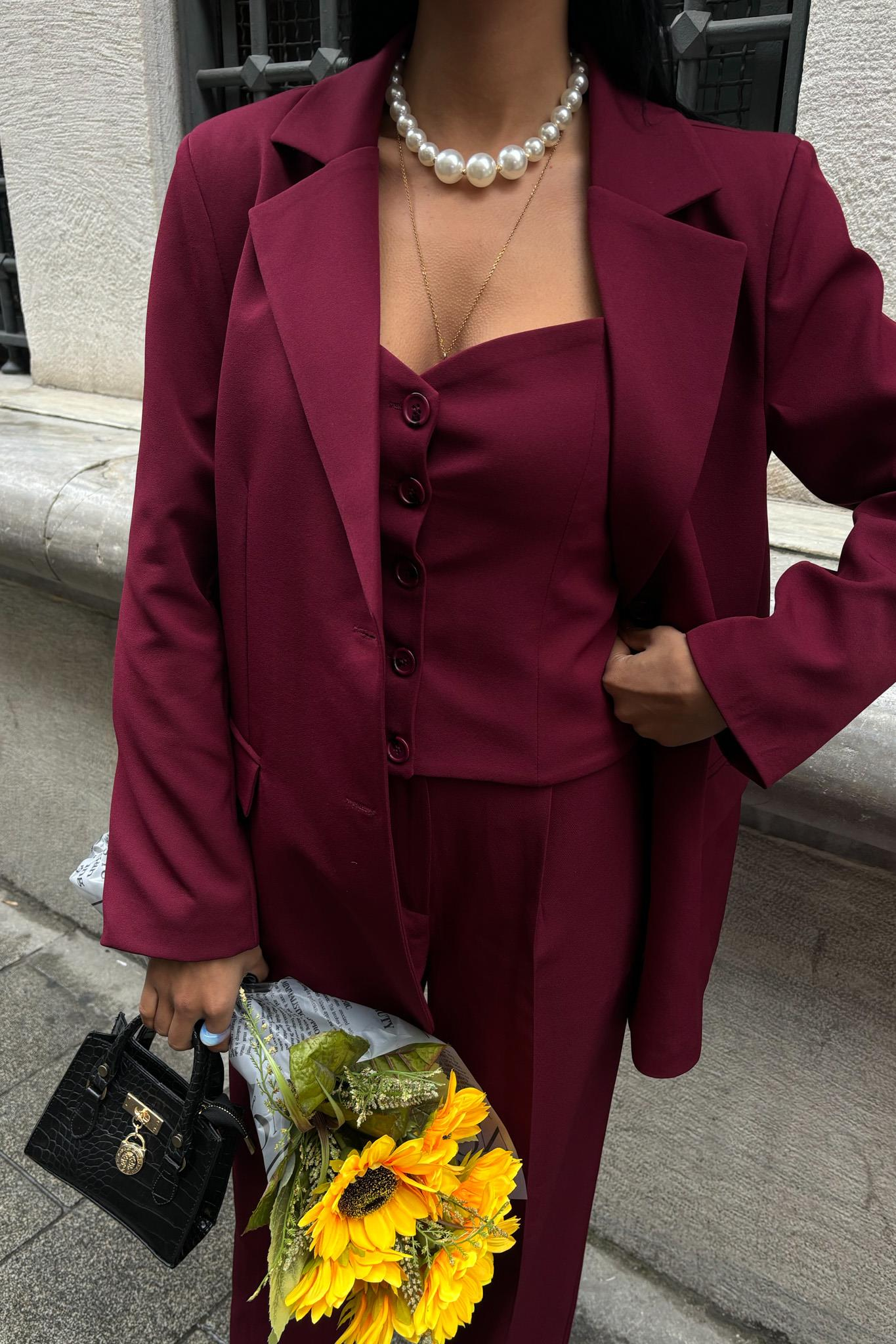 S5K9891Cherries Büstiyerli Üçlü Takım 9891