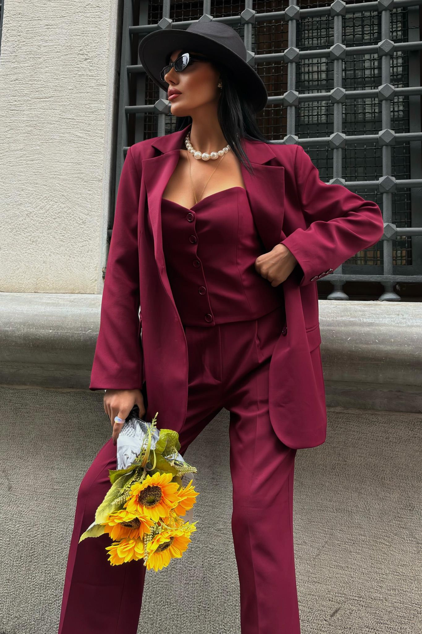 S5K9891Cherries Büstiyerli Üçlü Takım 9891