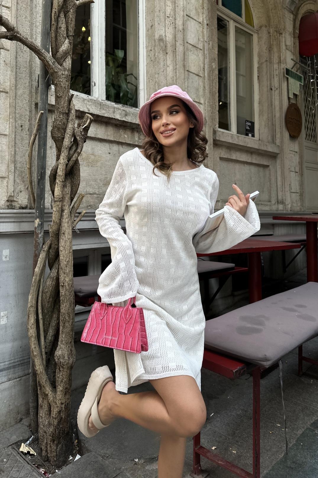S4Y2760Chloe Ajurlu Sırt Dekolte Elbise 2760