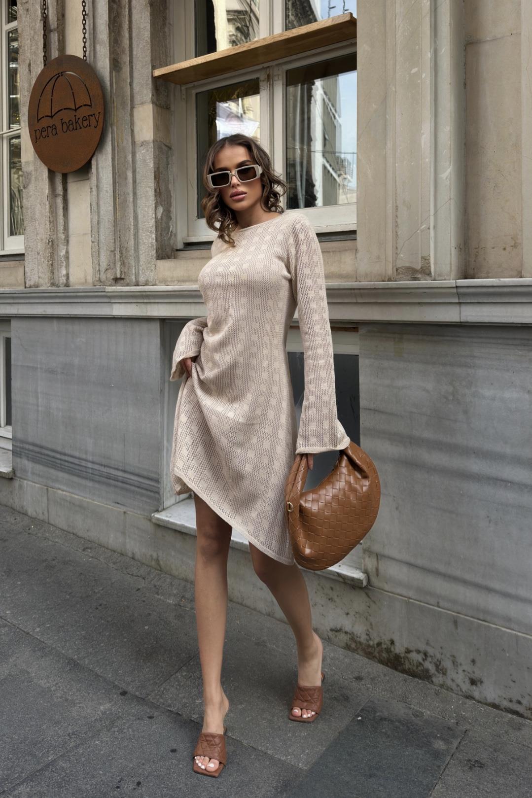 S4Y2760Chloe Ajurlu Sırt Dekolte Elbise 2760