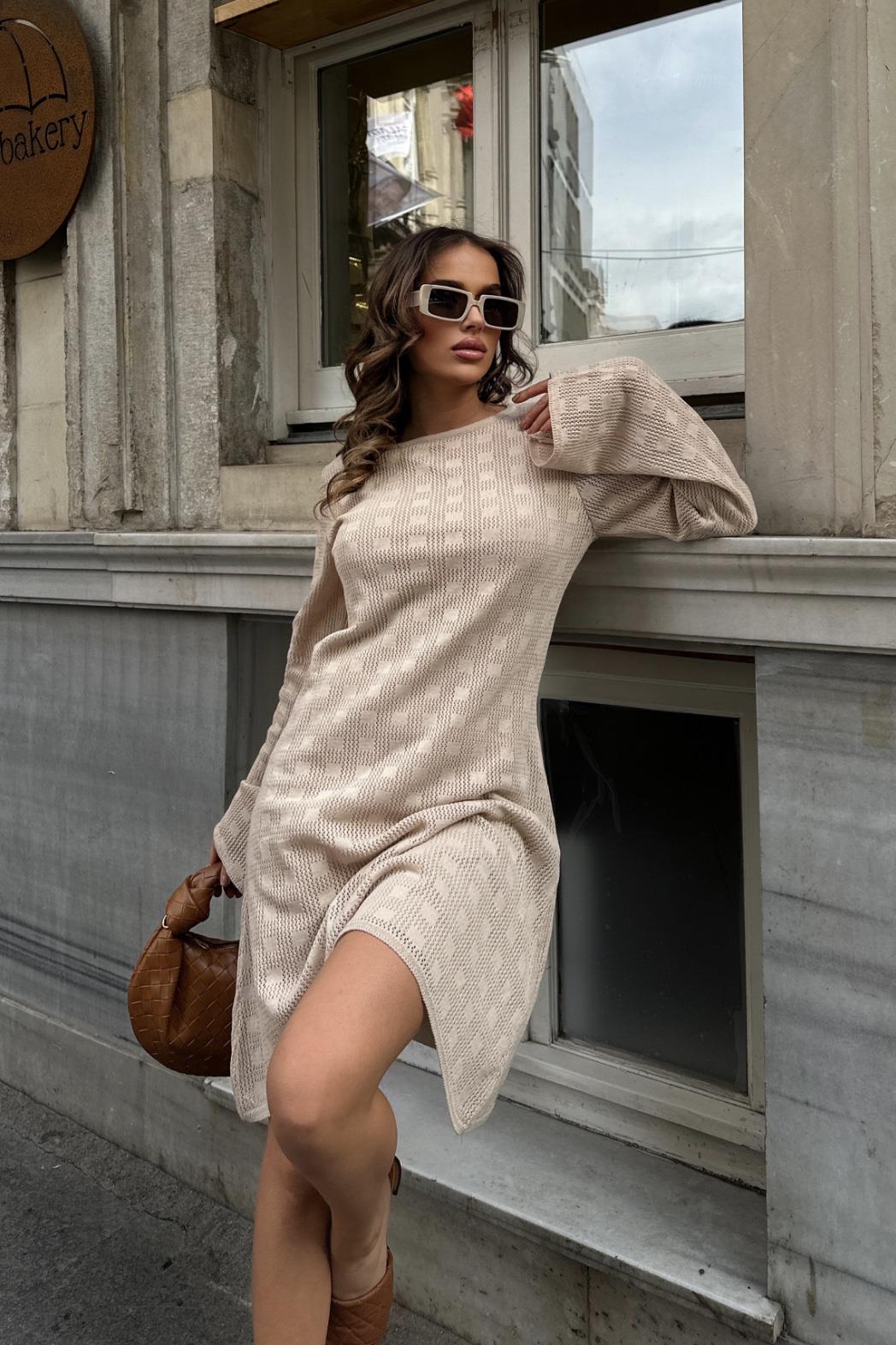 S4Y2760Chloe Ajurlu Sırt Dekolte Elbise 2760
