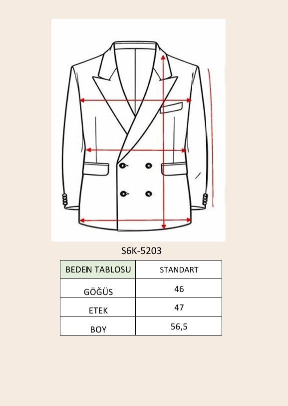 S6K5203MSÇizgili Asimetrik Düğmeli Kolsuz Triko Yelek 5203