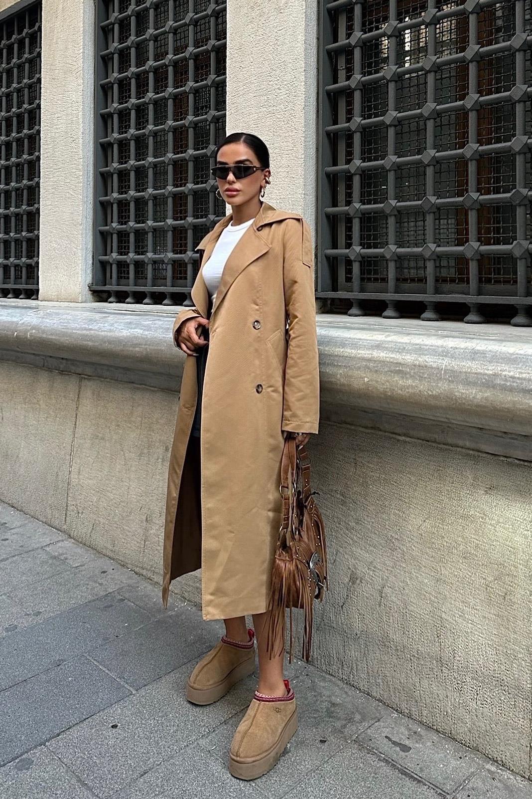 S5K7055Coachella Classic Trench Coat 7055