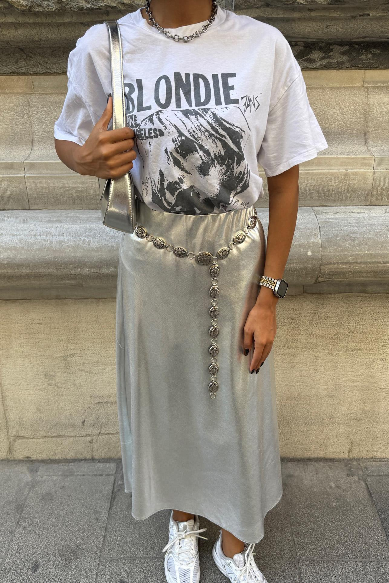 S5K4042Daily Silver Lacquer Skirt 4042
