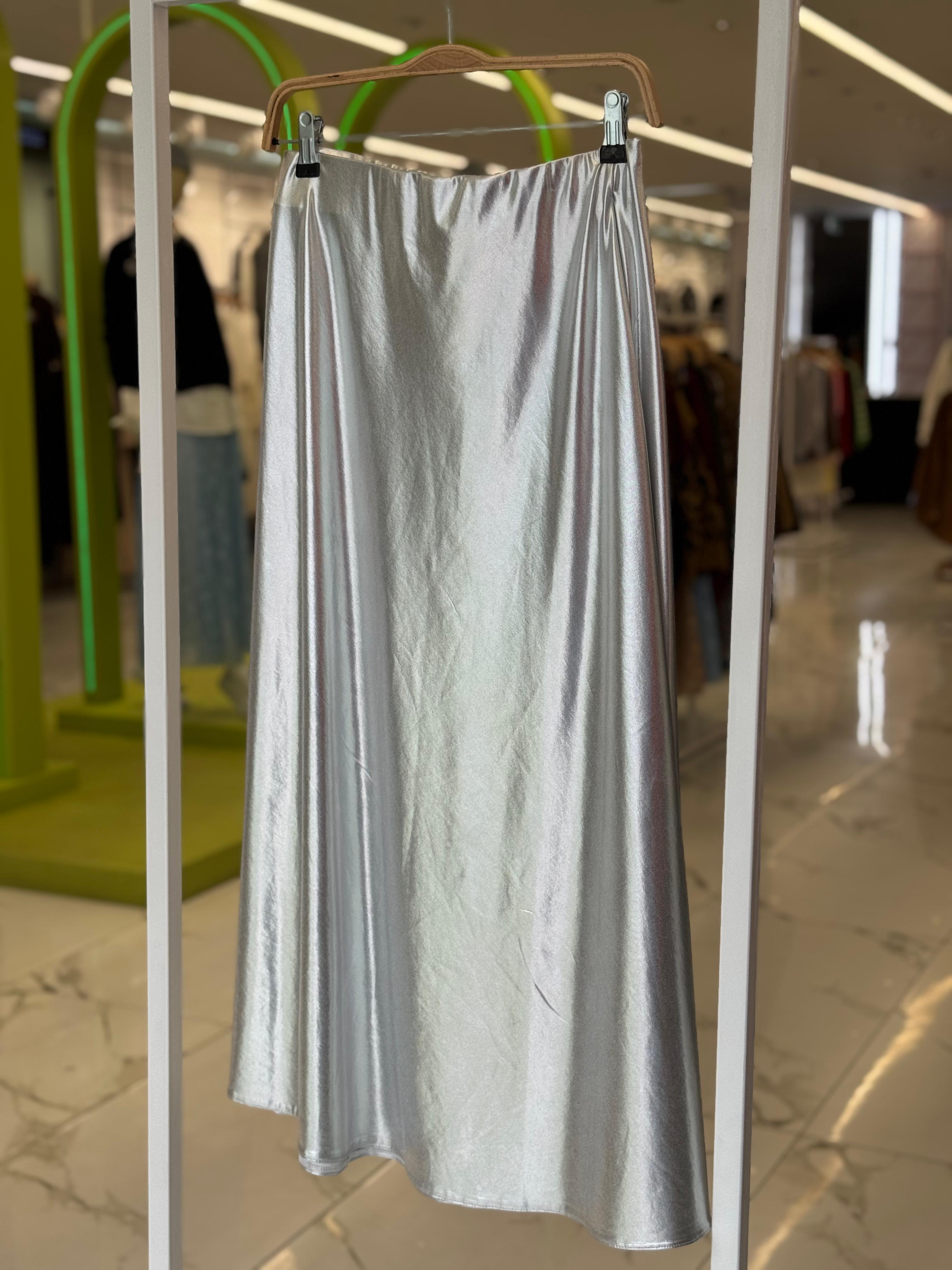 S5K4042Daily Silver Lacquer Skirt 4042