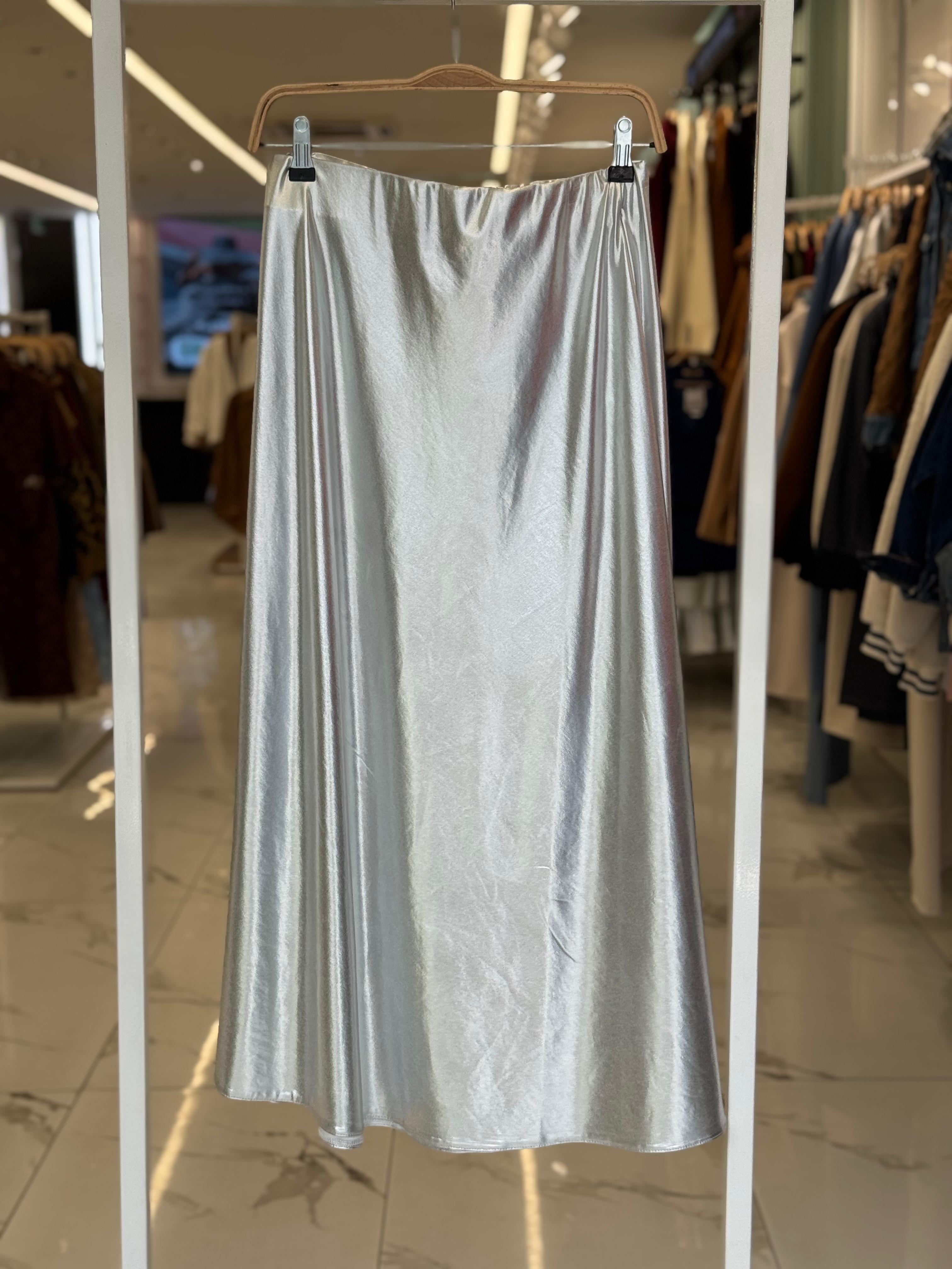 S5K4042Daily Silver Lacquer Skirt 4042