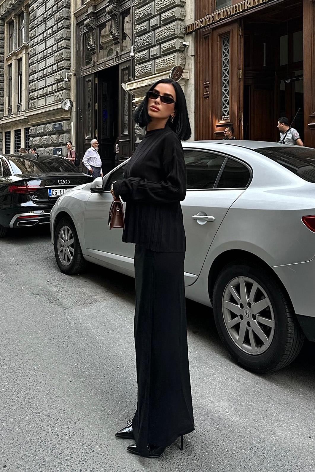 S5K9969Darcy Etek Bluz Triko Takım 9969