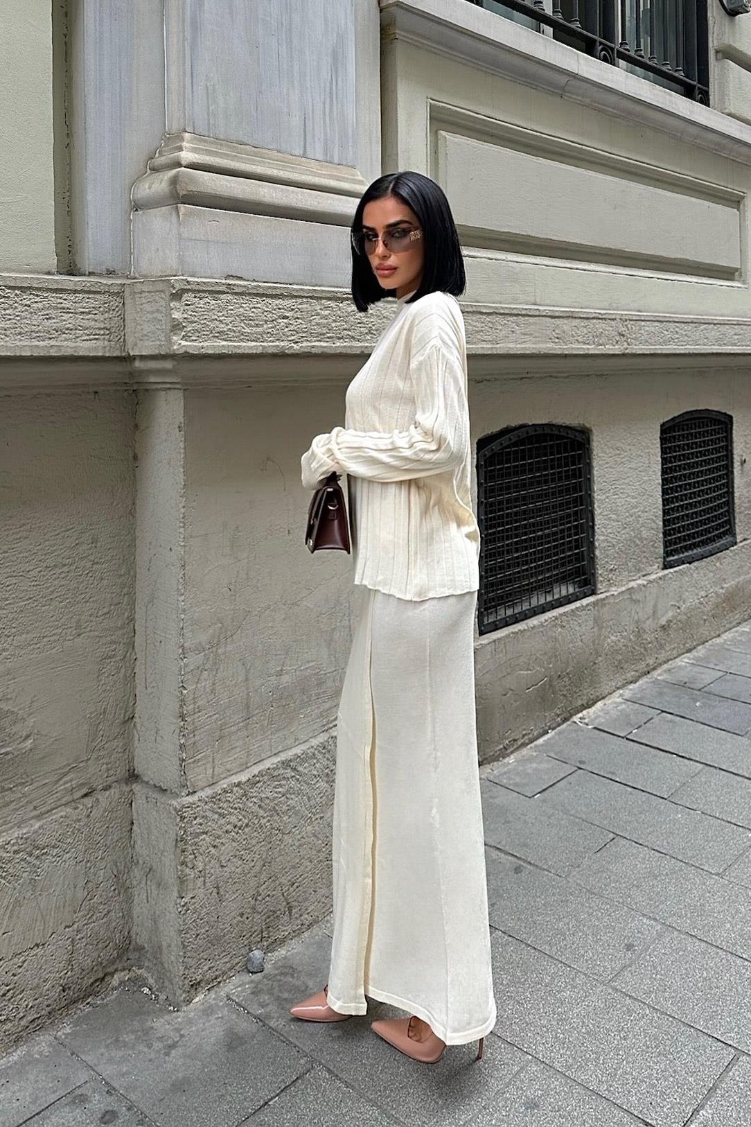S5K9969Darcy Etek Bluz Triko Takım 9969