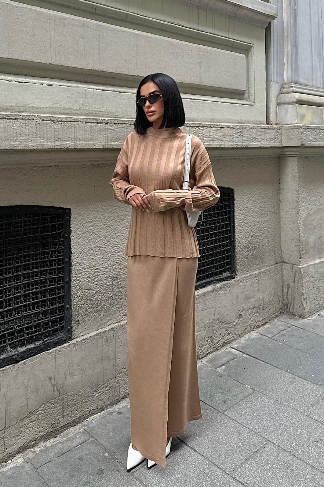 S5K9969Darcy Etek Bluz Triko Takım 9969