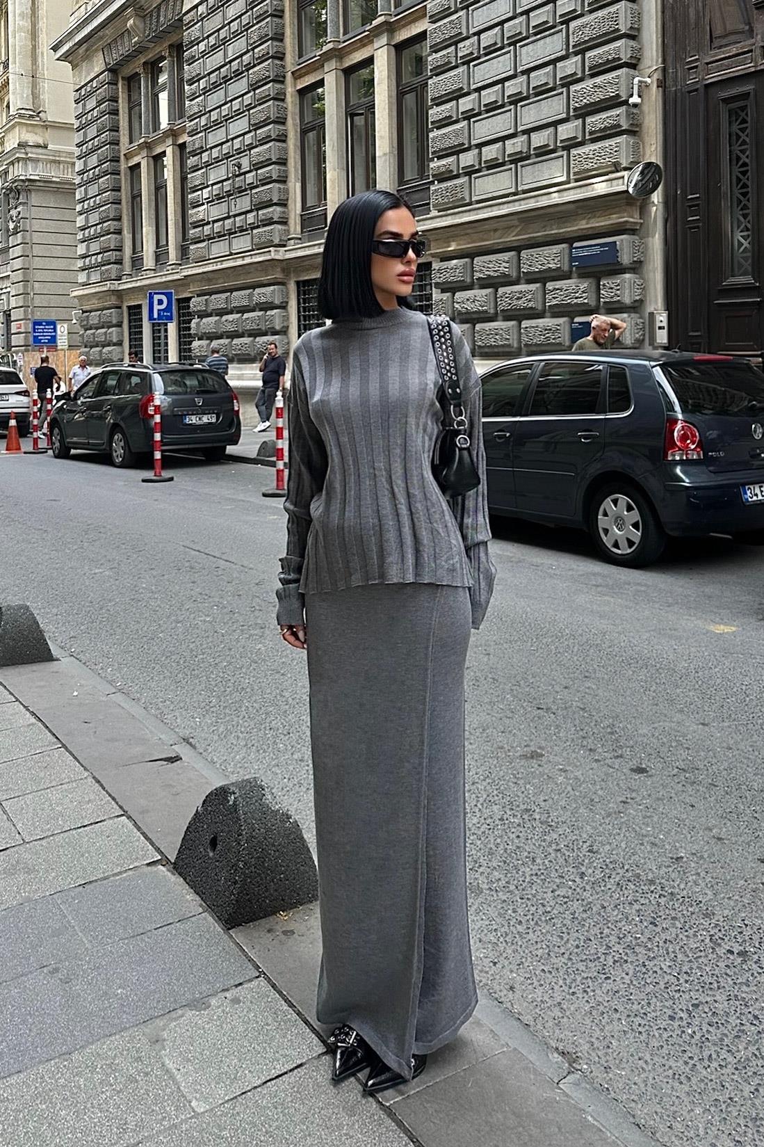 S5K9969Darcy Etek Bluz Triko Takım 9969