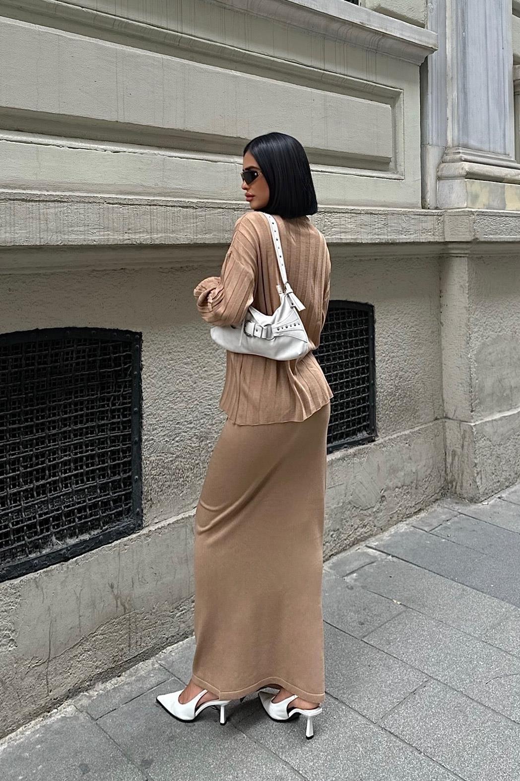 S5K9969Darcy Etek Bluz Triko Takım 9969